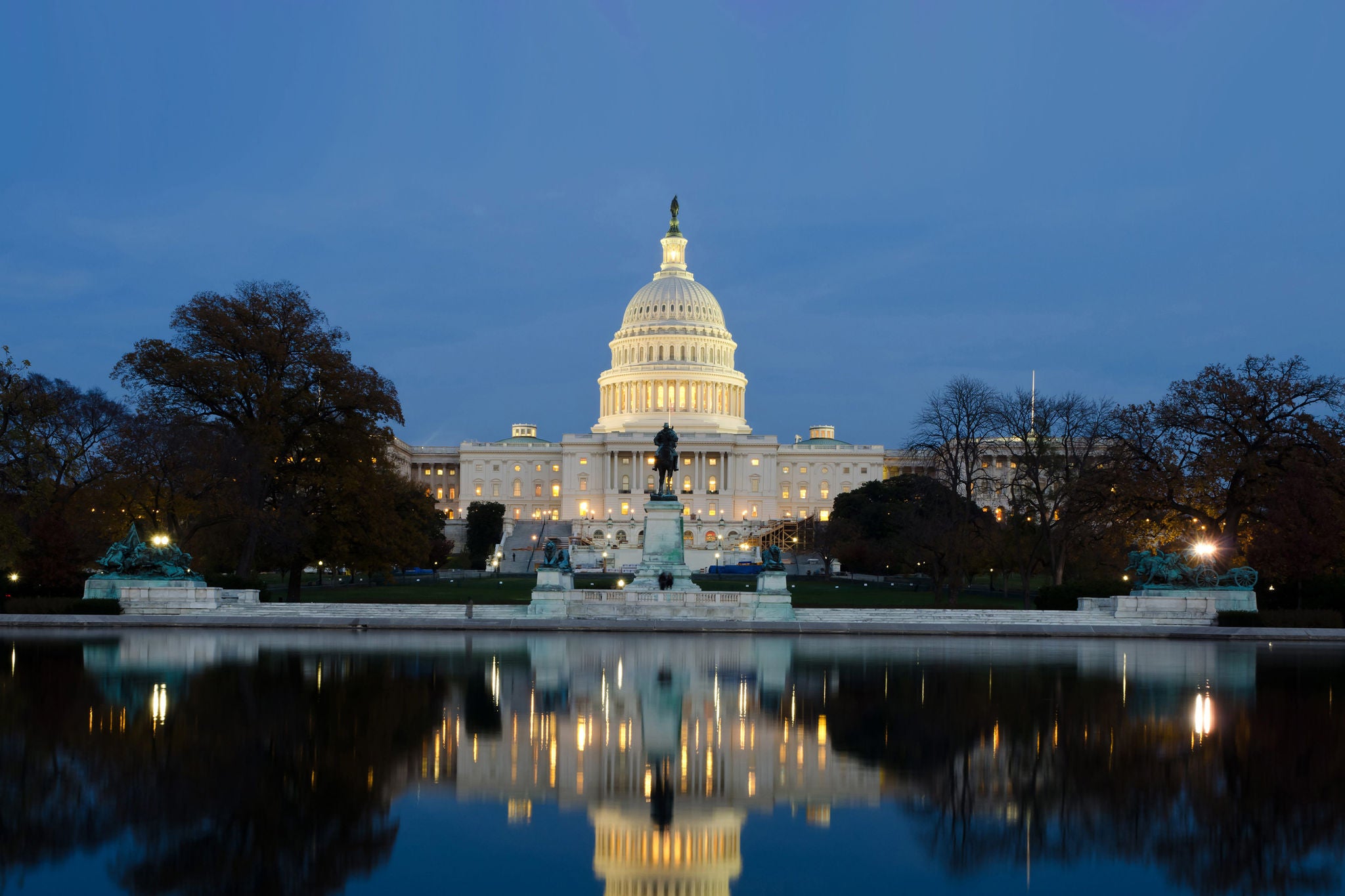 Washington DC Capitol at dusk