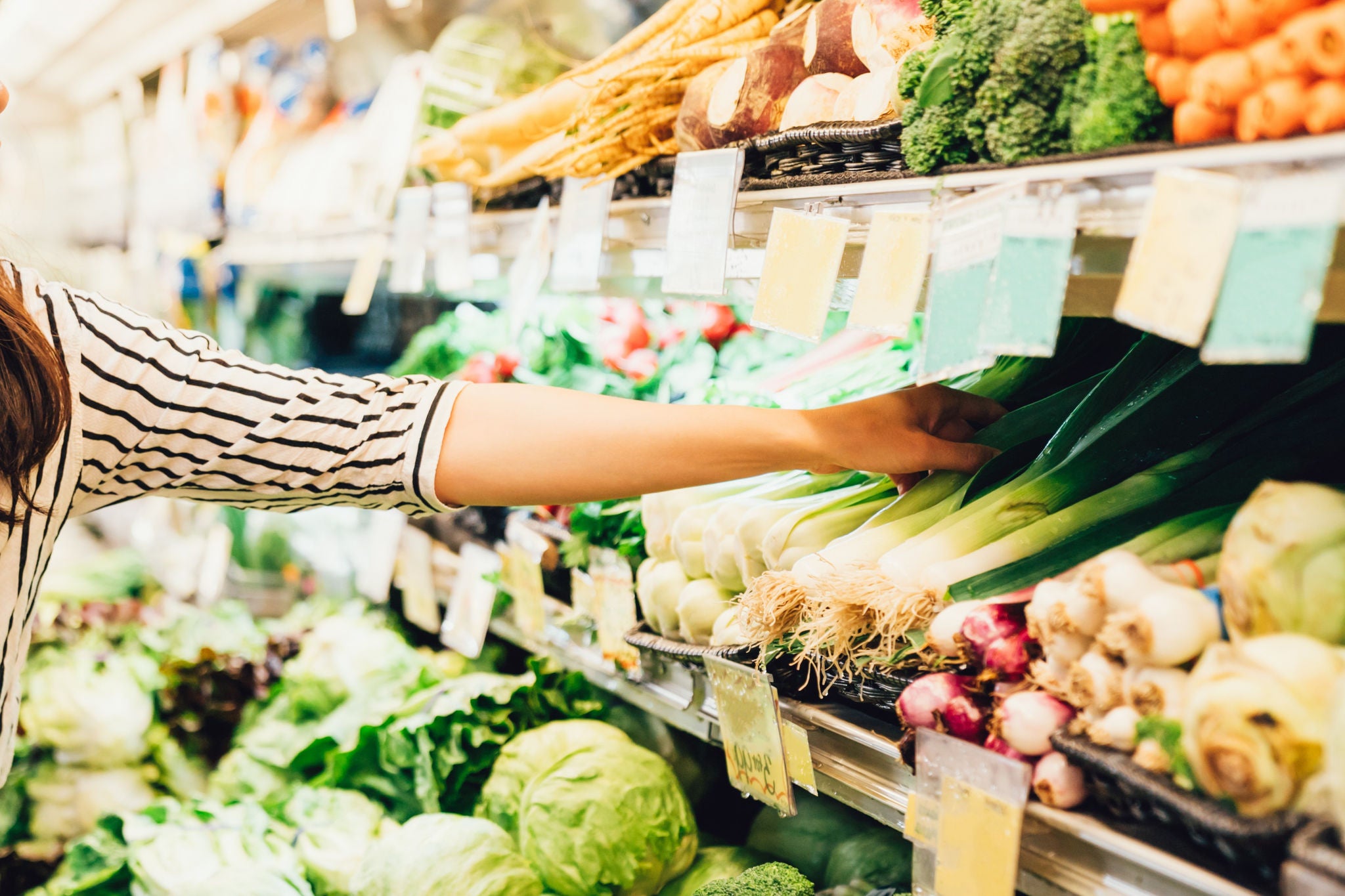 Woman grocery shopping