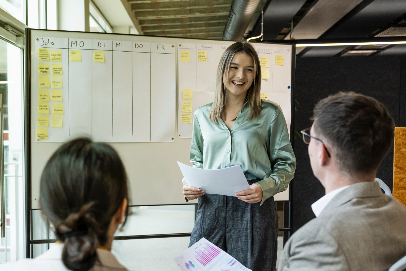 Woman using computer home