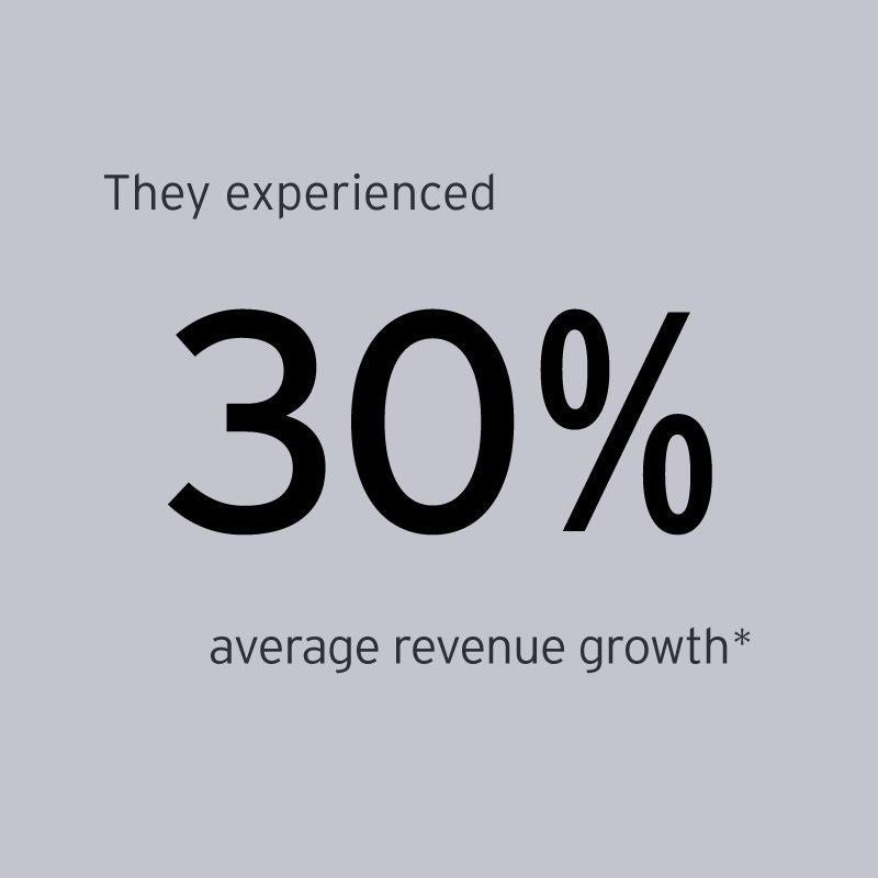 They experienced 30% average revenue growth