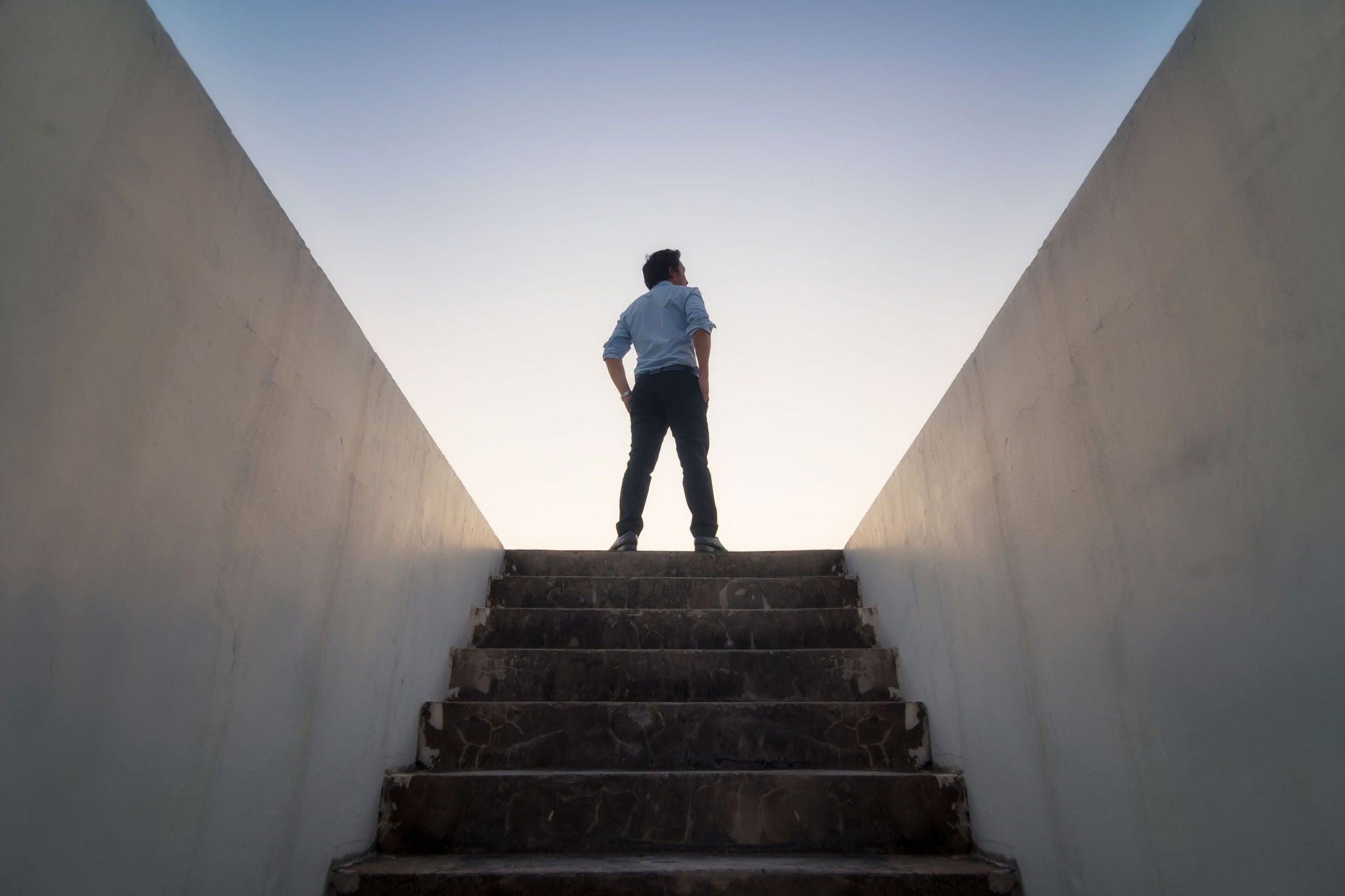 Ambitions concept and Success in business.