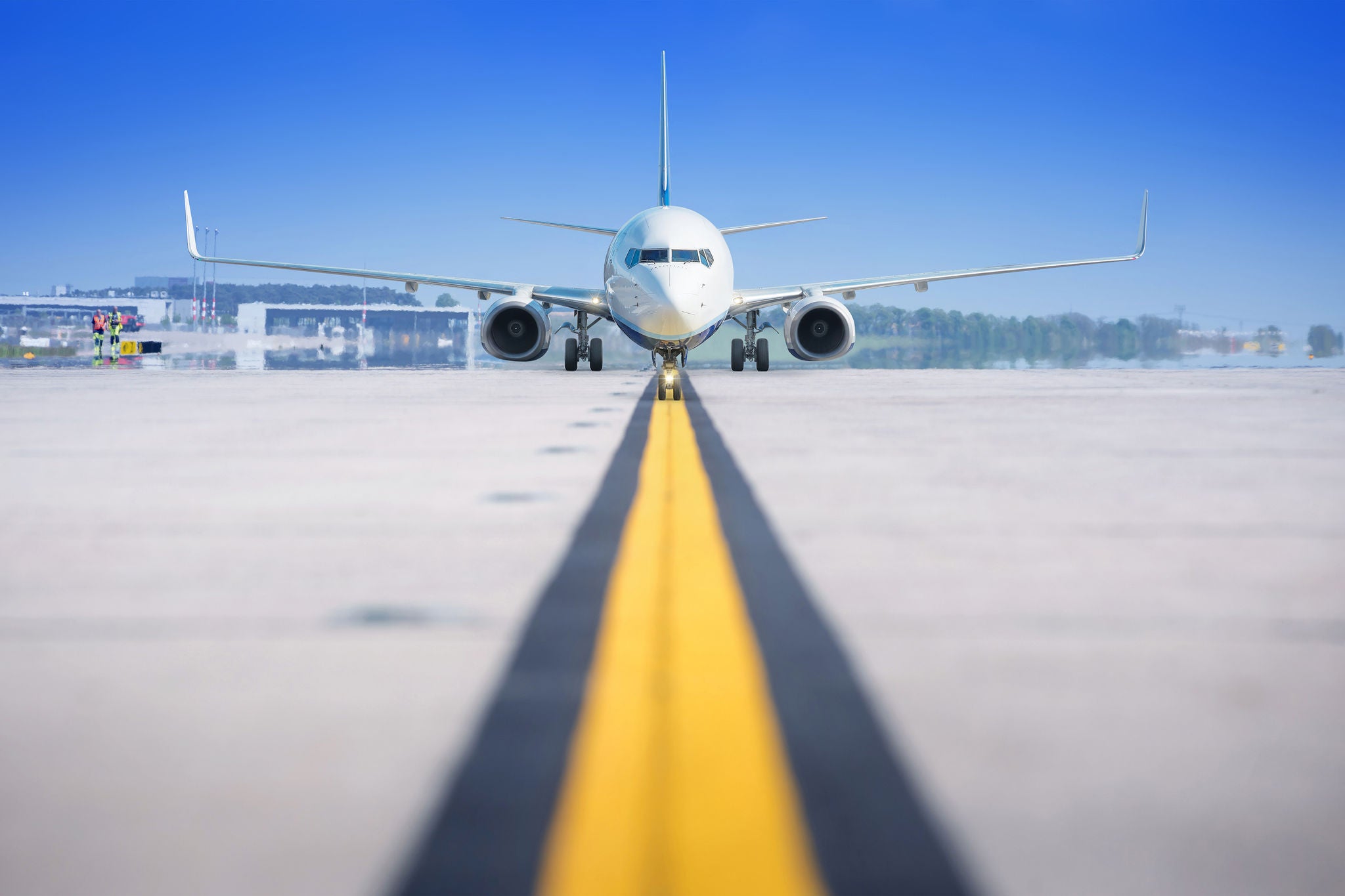 modern airliner on a runway