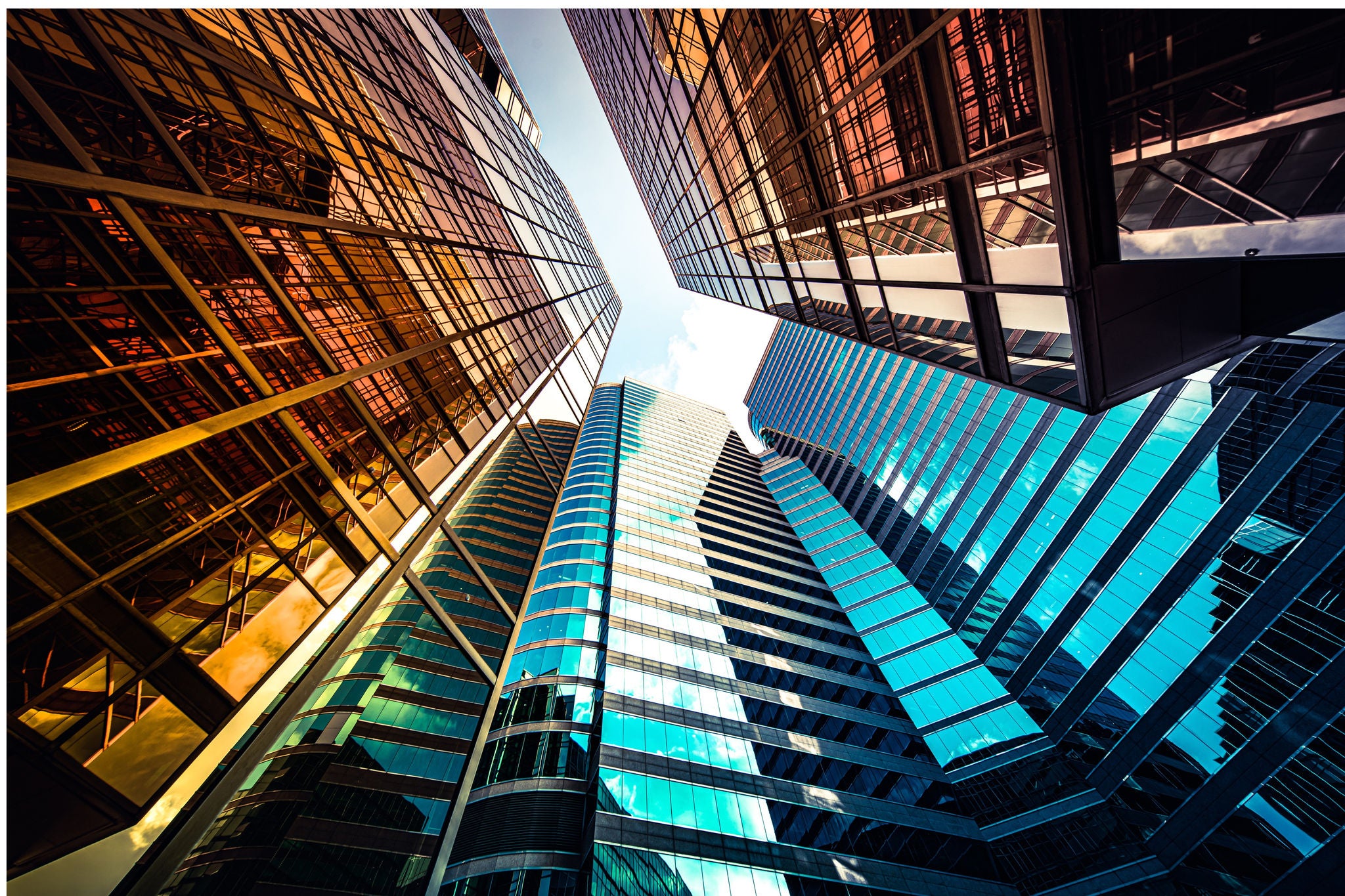 Architecture details Modern Building Glass facade Exterior