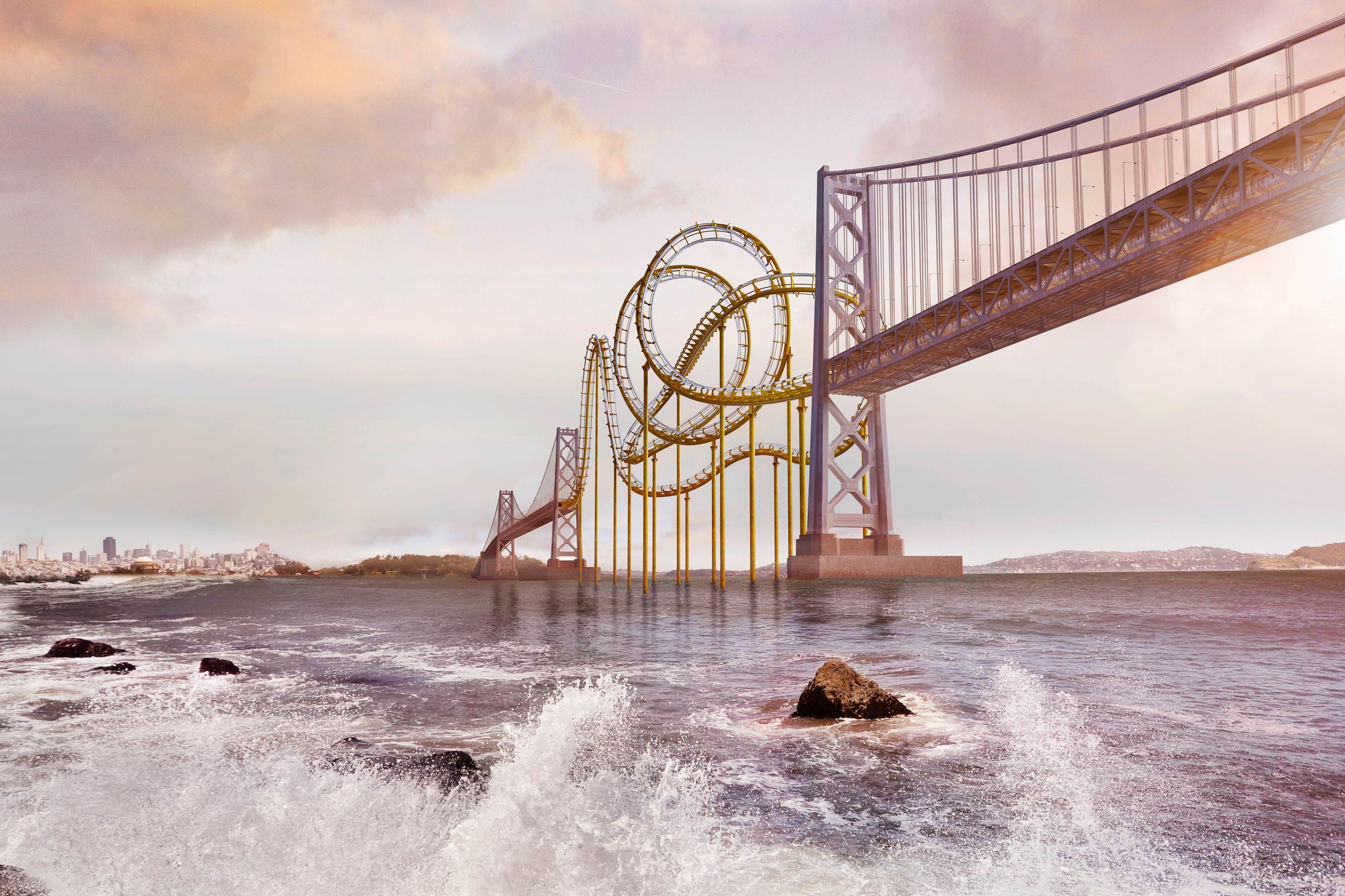 Roller coaster bridge