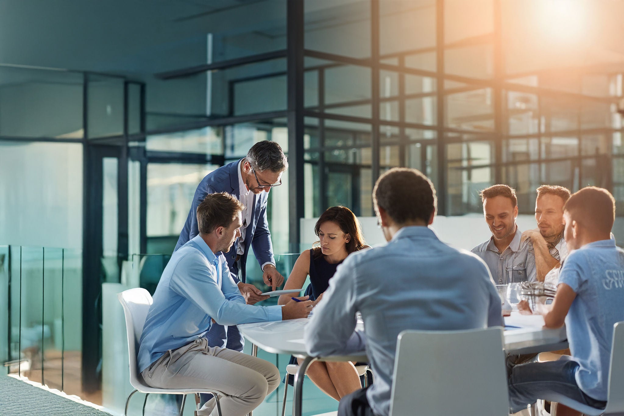 People commuting to work in the morning