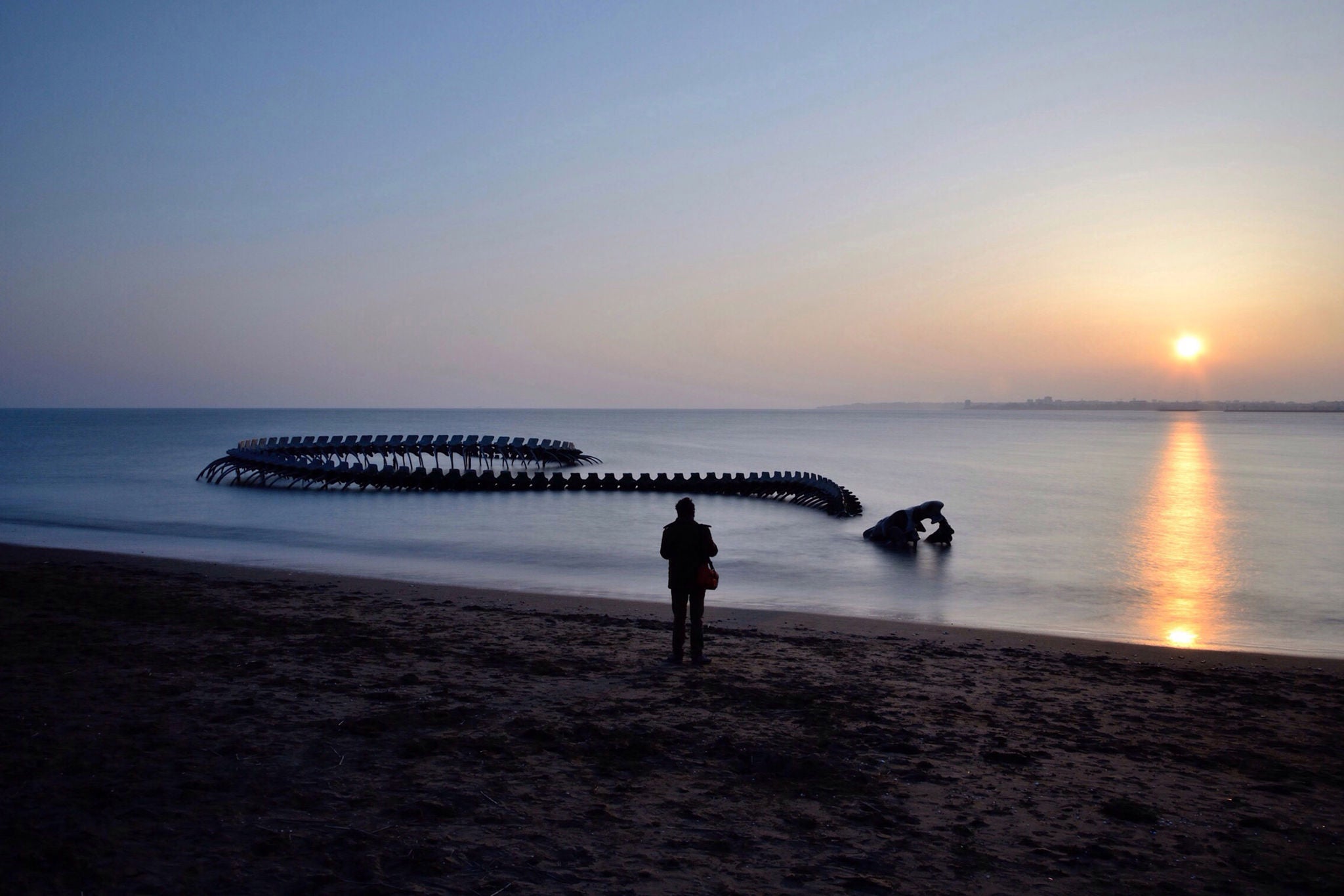 SCENIC VIEW OF SEA DURING SUNSET