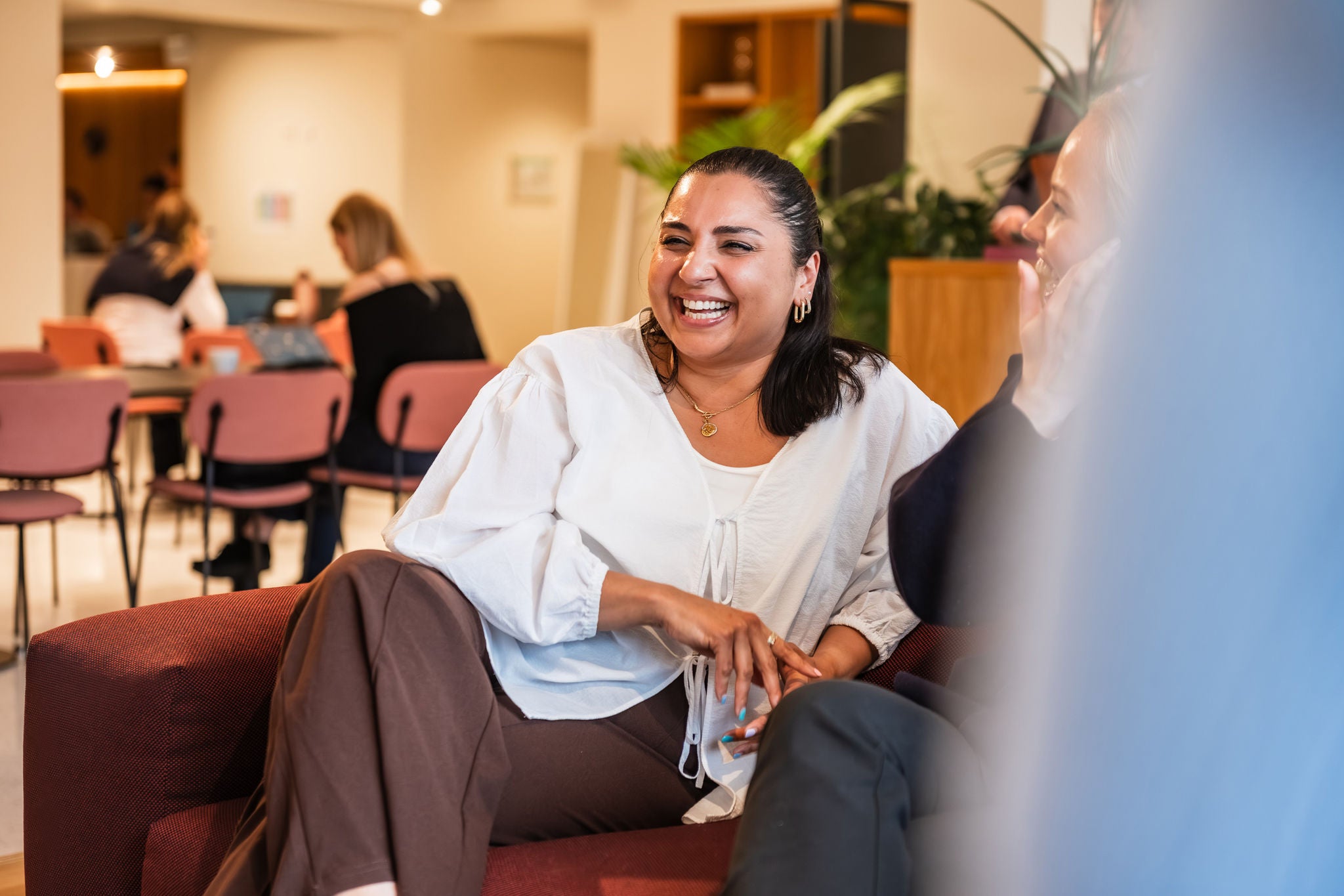 Colleagues connecting in an inclusive and collaborative workplace
