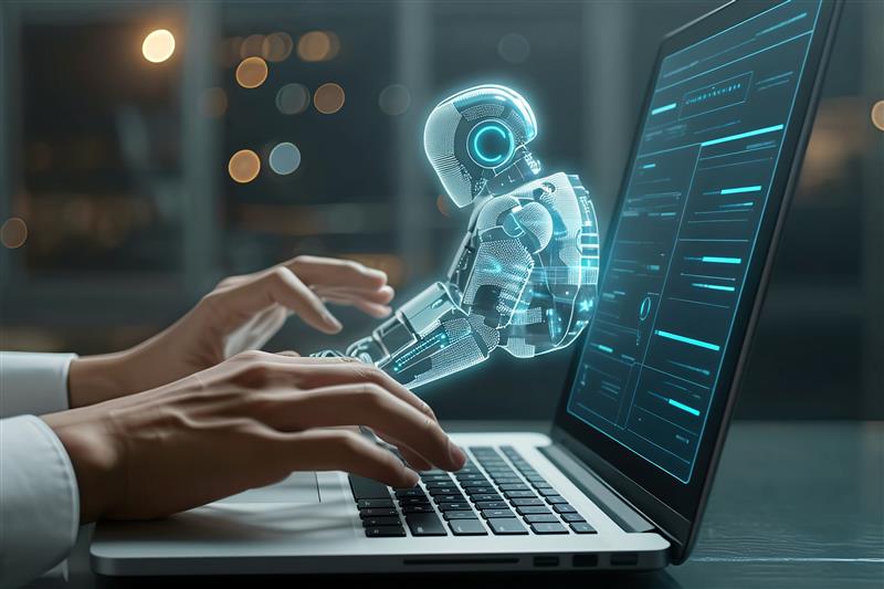 Illustration of ai and human collaboration