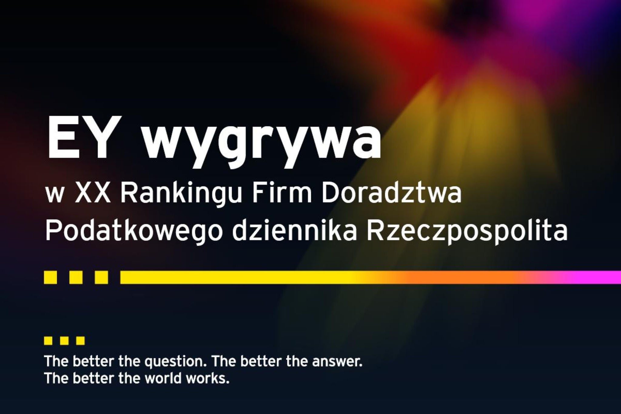 EY po raz kolejny najlepszy w Rankingu Firm Doradztwa Podatkowego dziennika Rzeczpospolita