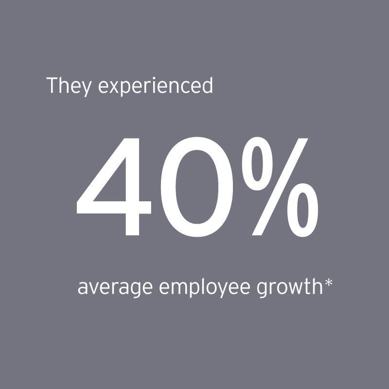 They experienced 40% average employee growth