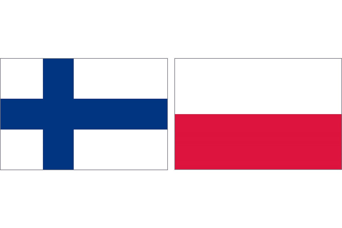 Flags of Finland & Poland