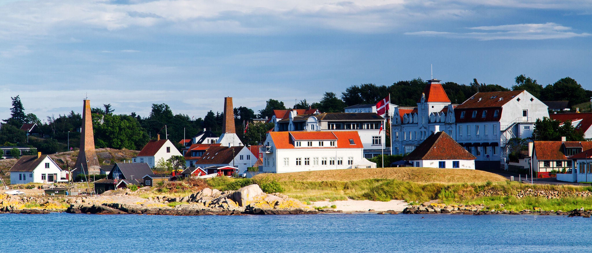 Allinge by set fra vandet, Bornholm