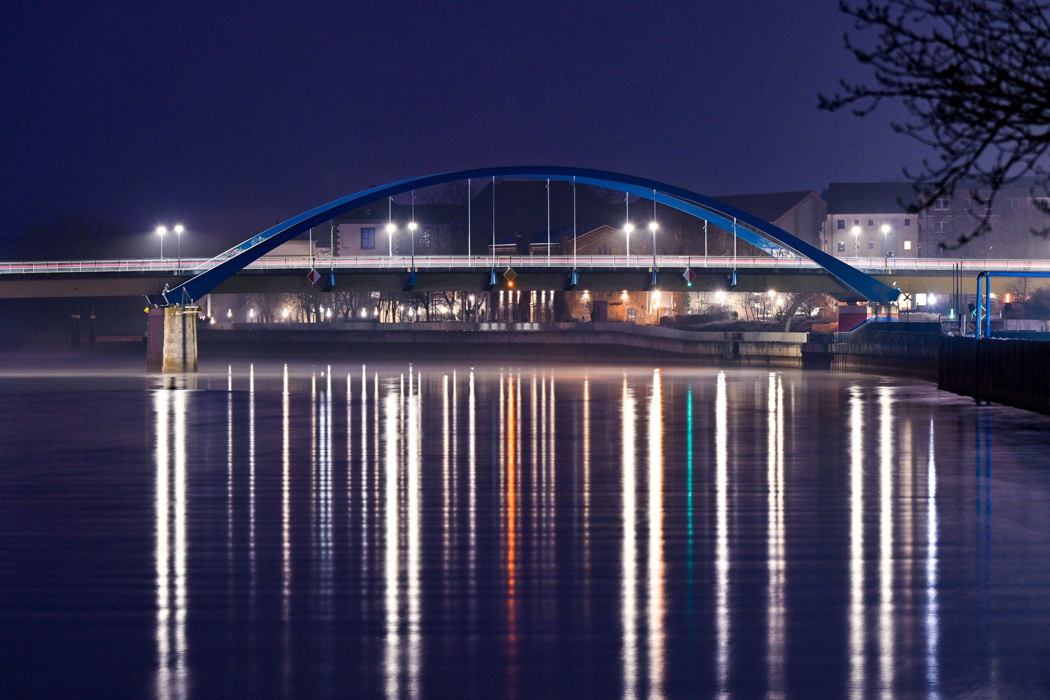 Morgenstimmung einer Brücke in Frankfurt (Oder)