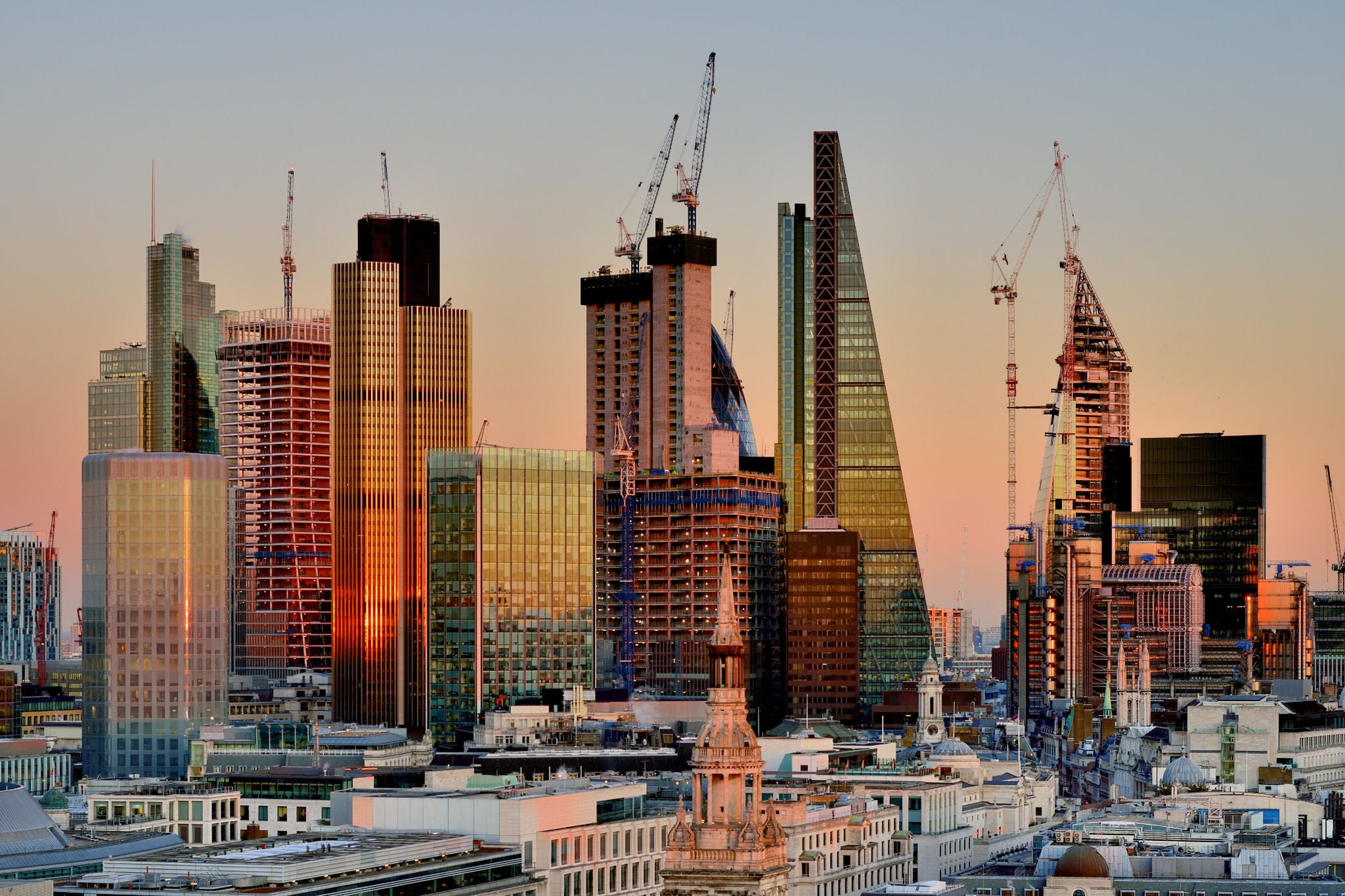 City skyline construction