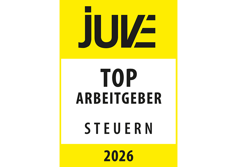 Grafik des Siegels Juve TOPArbeitgeber Steuern 2026