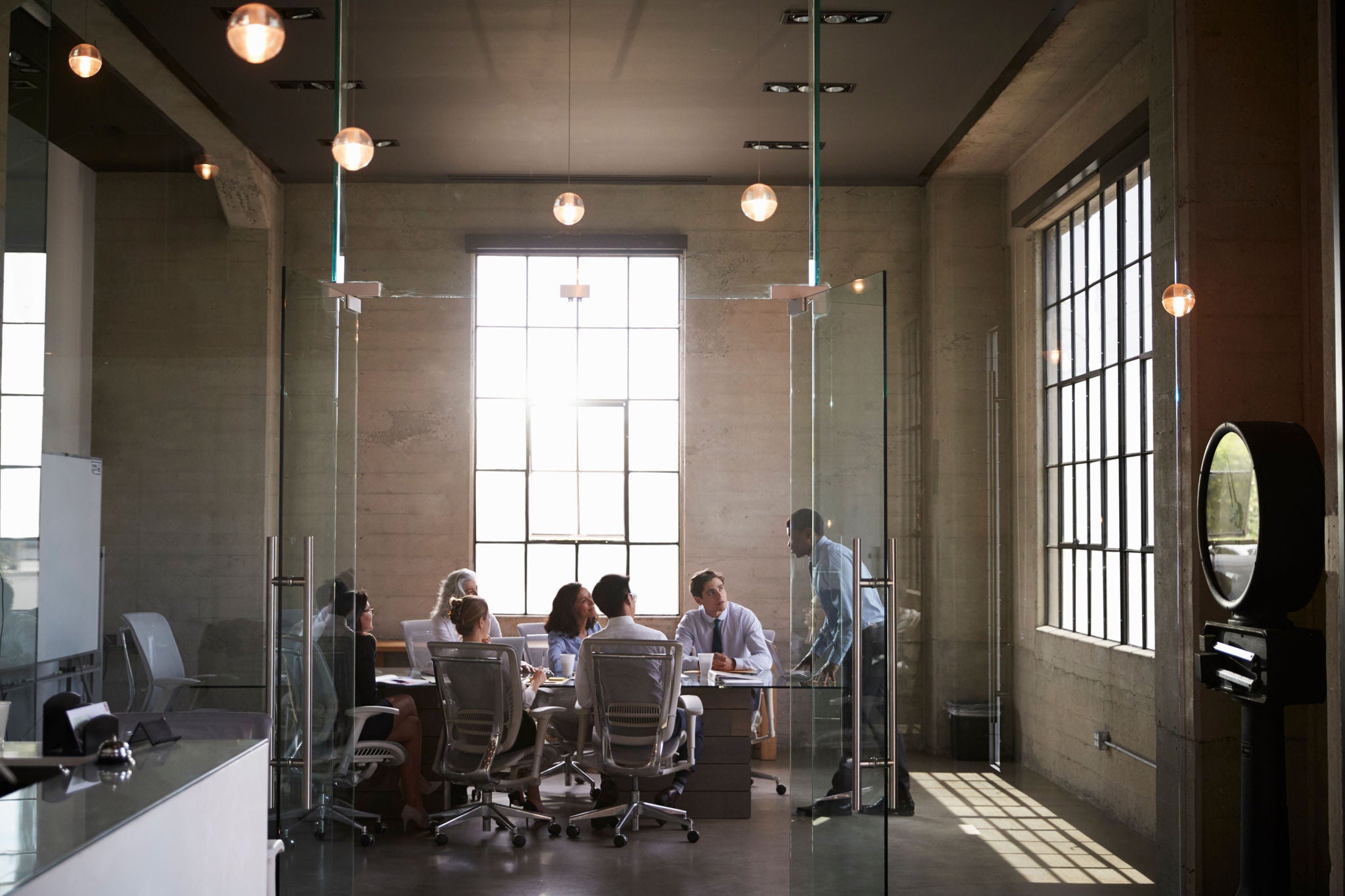 Diverse business people meeting