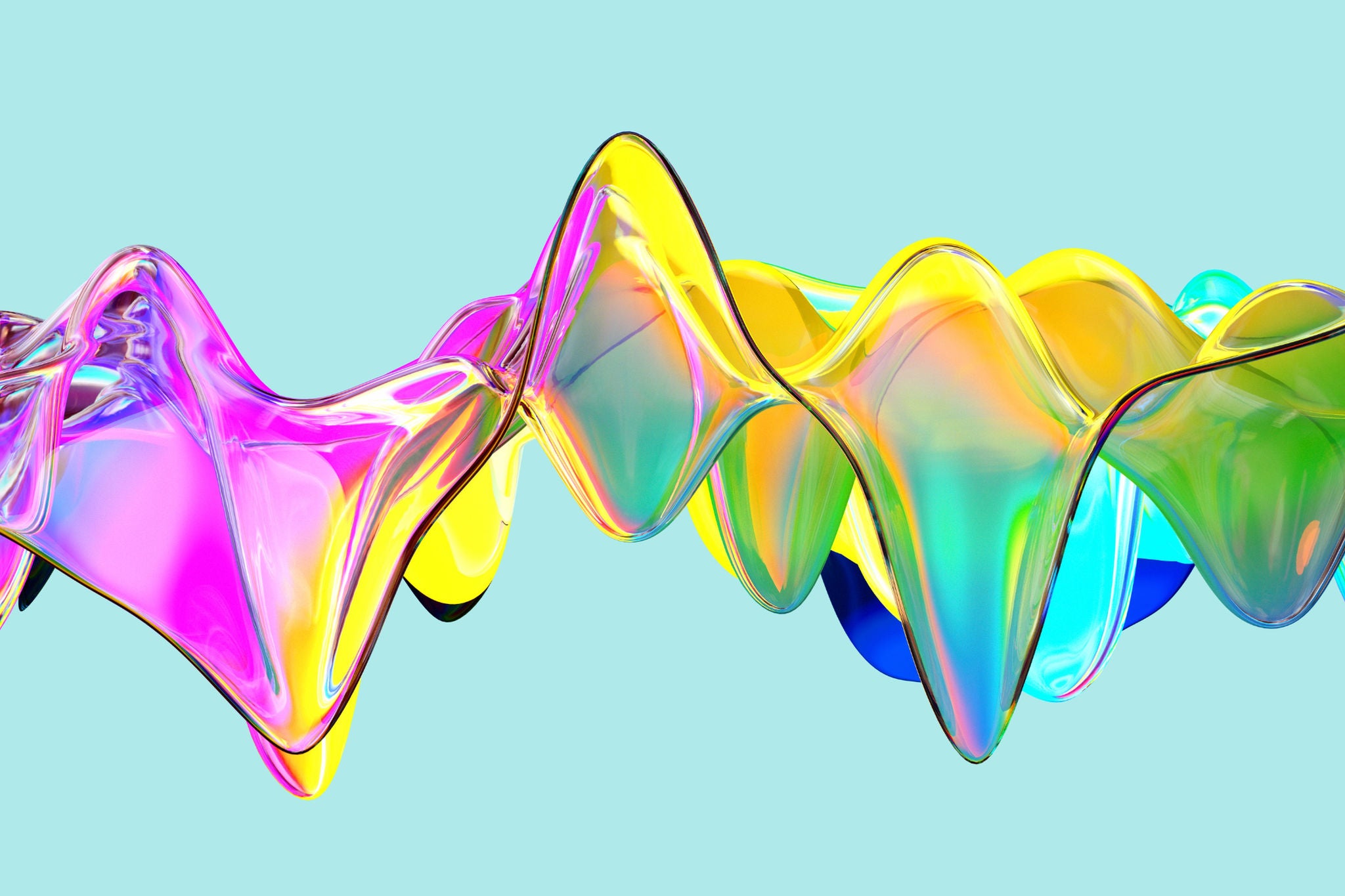 Abstract colorful wave