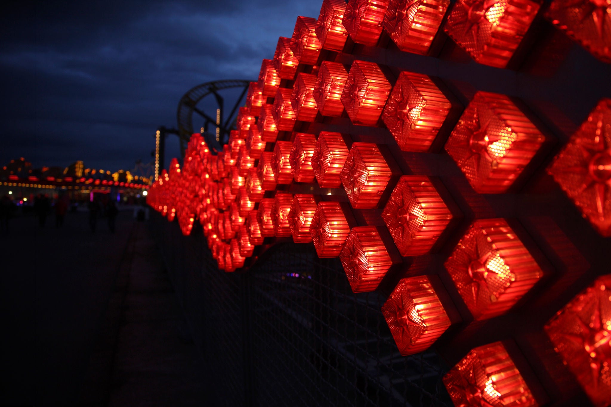 Red Wavy Carnival Lights
