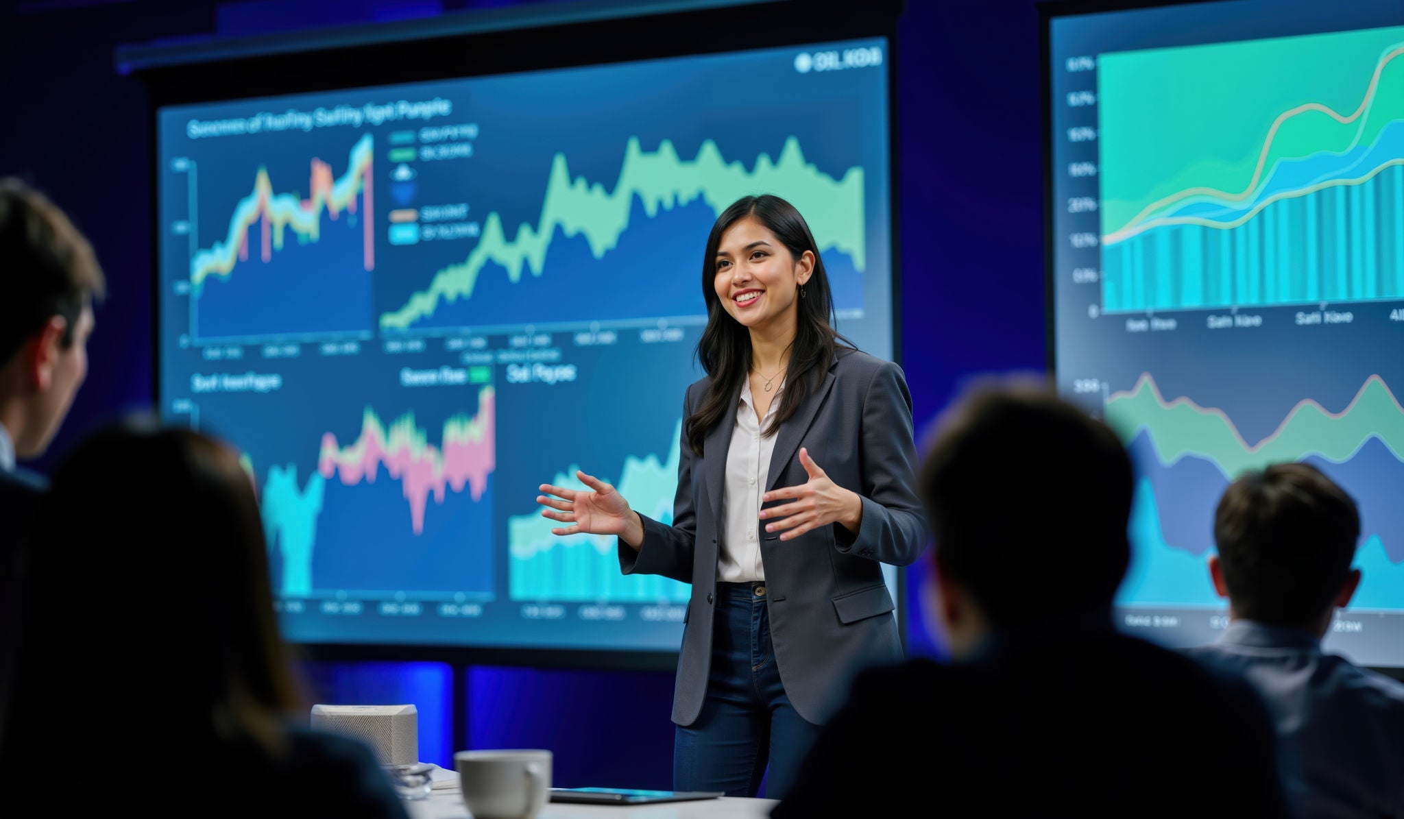 Woman giving a seminar