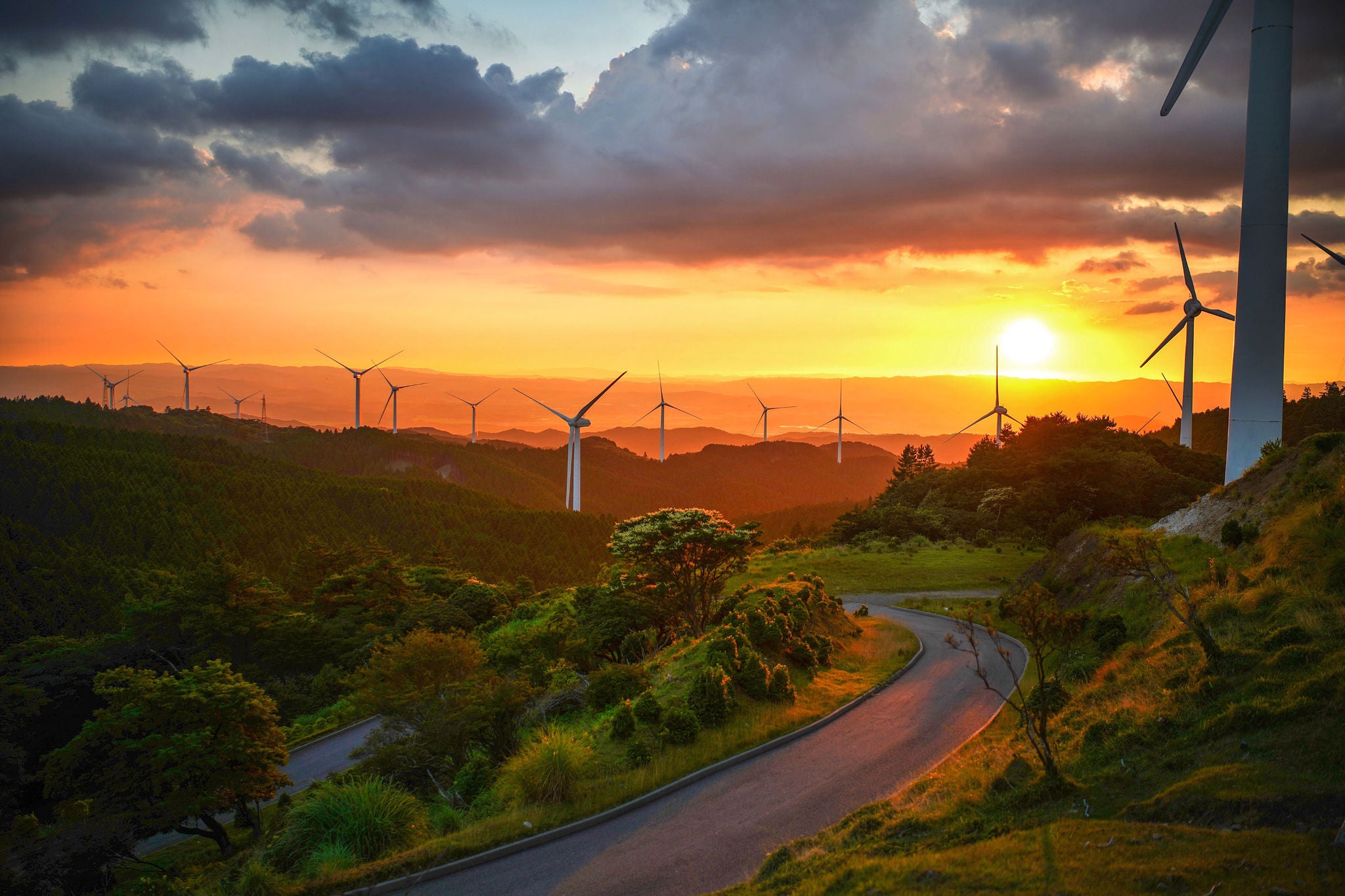 ROAD AGAINST SKY DURING SUNSET
