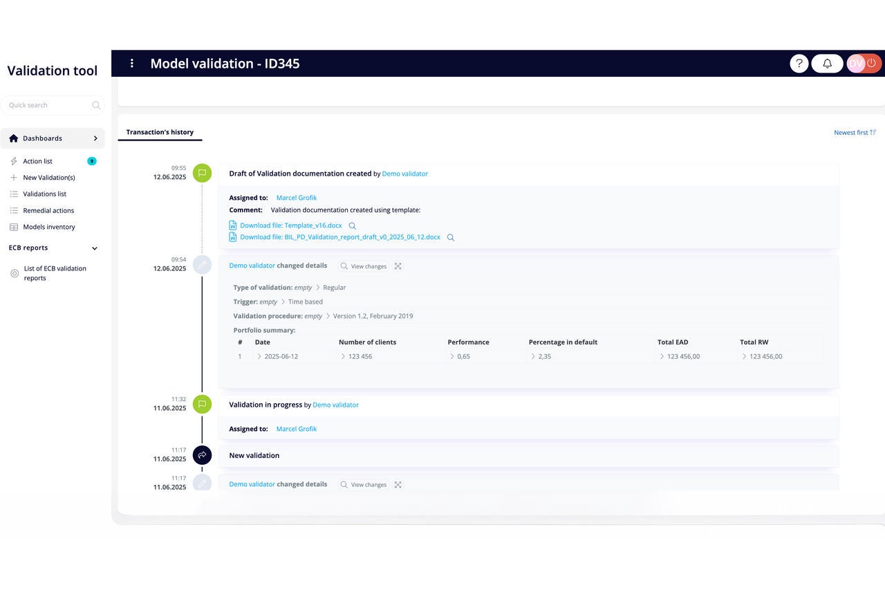 Audit trail
