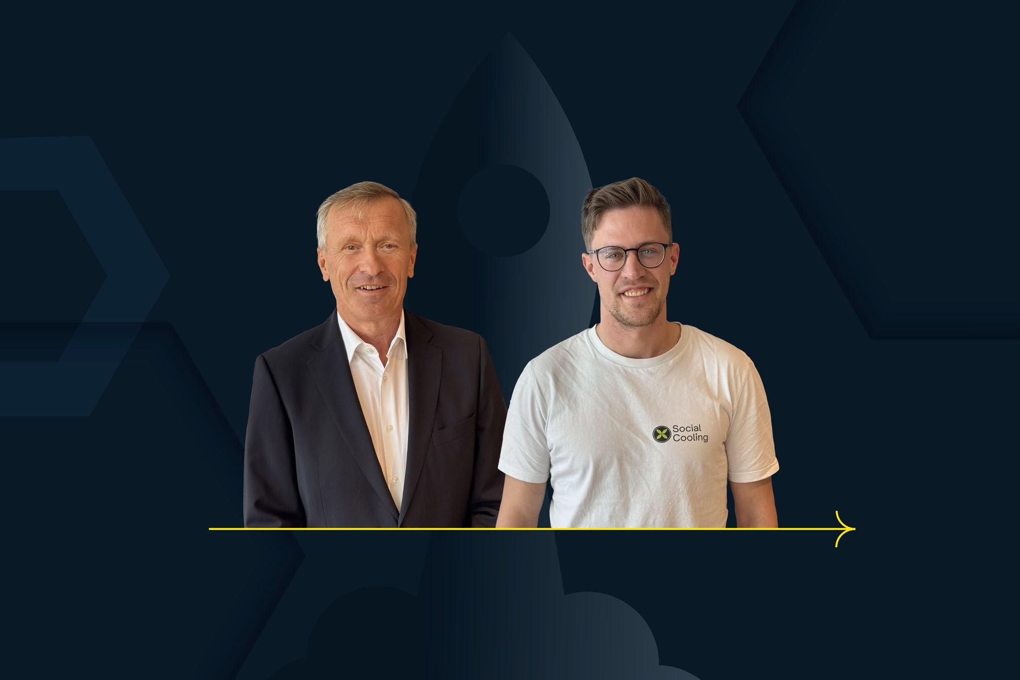 Drei Personen vor dunklem Hintergrund