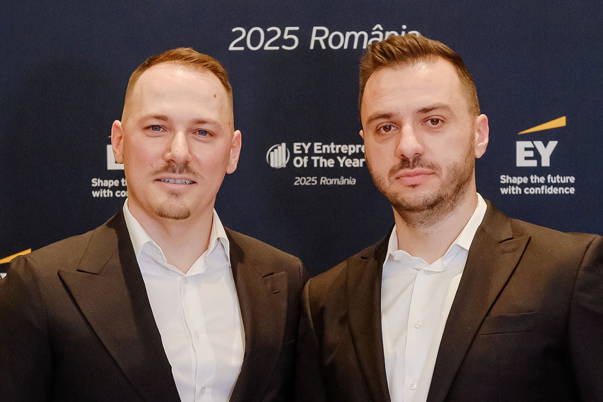 Photographic portrait of Laurențiu Bălașa and Marius Iordache