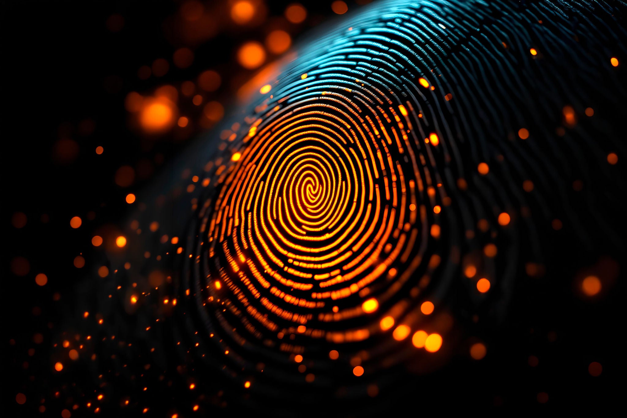 Vibrant Fingerprint Art