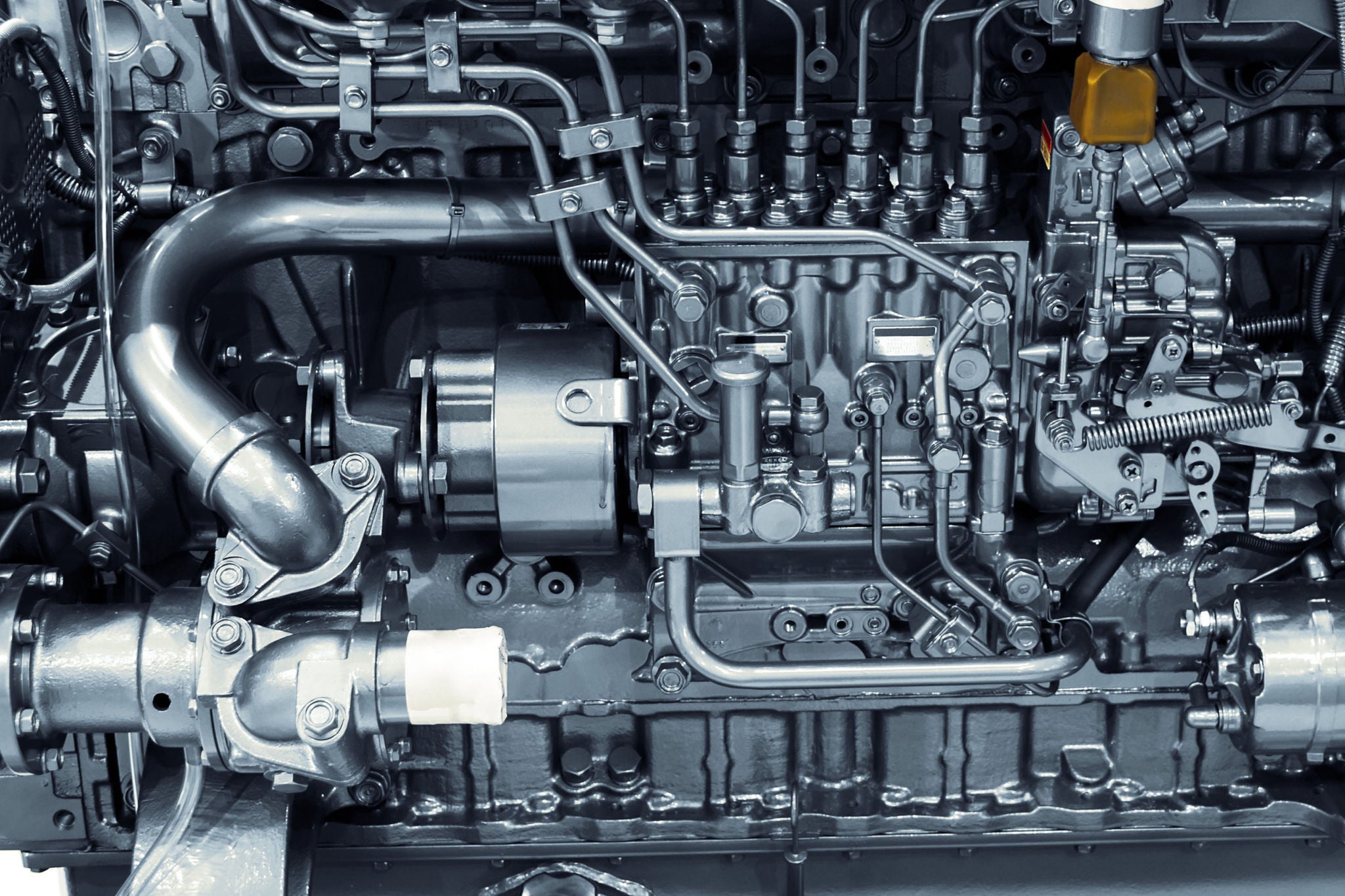 Detailansicht eines Schiffsmotors 