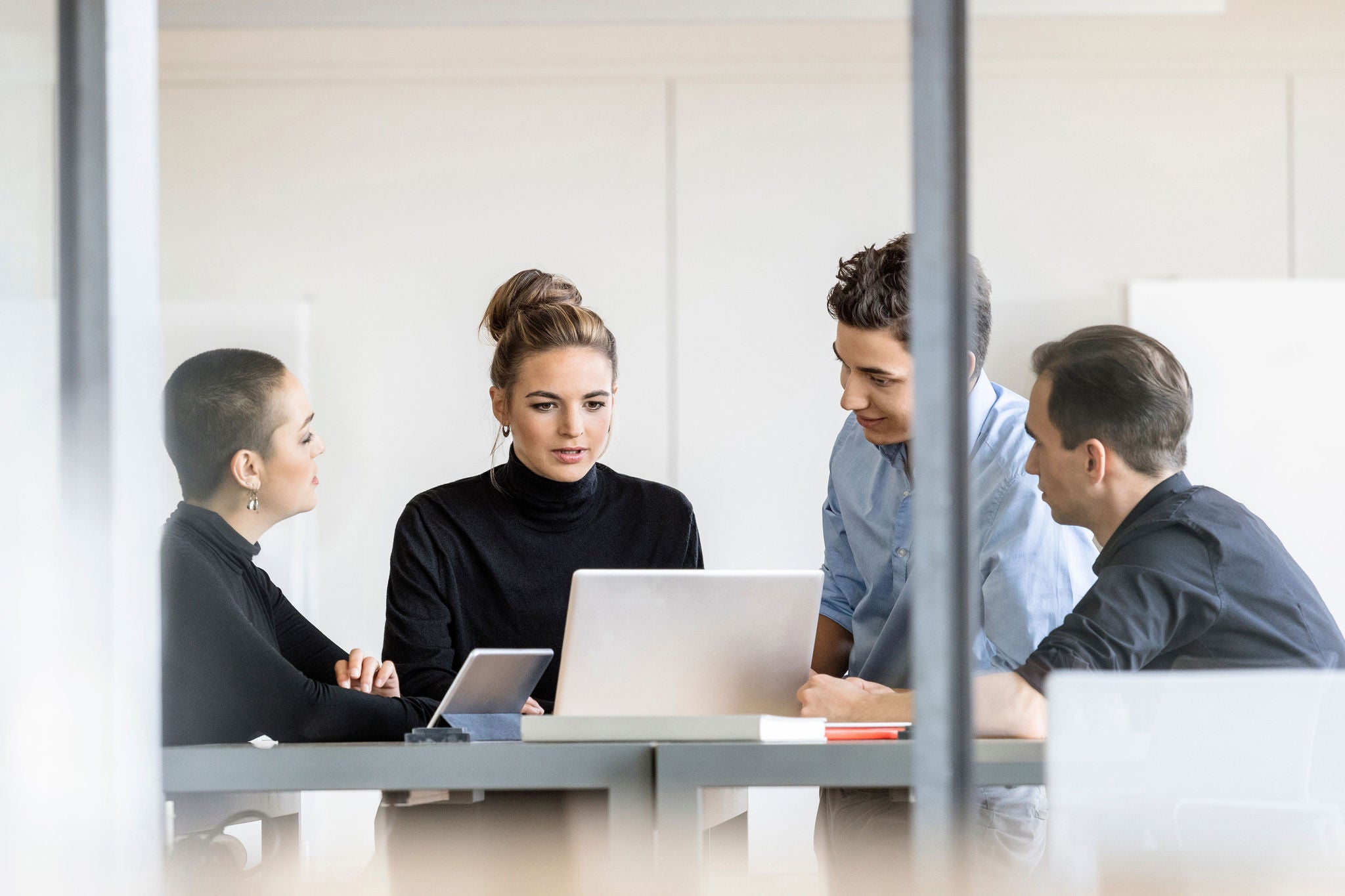 Young business people having a meeting in office