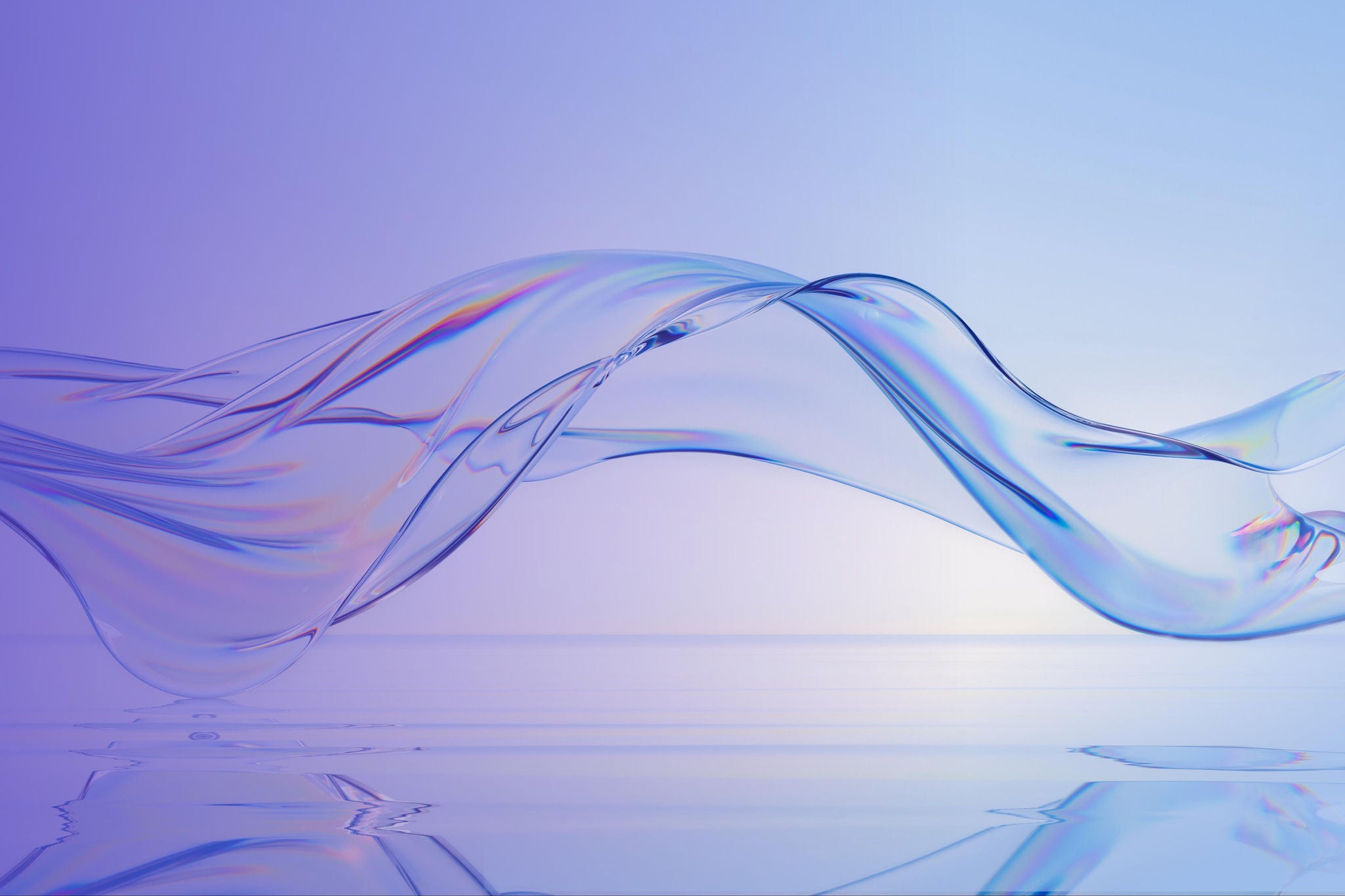 Holographic curved wave in motion