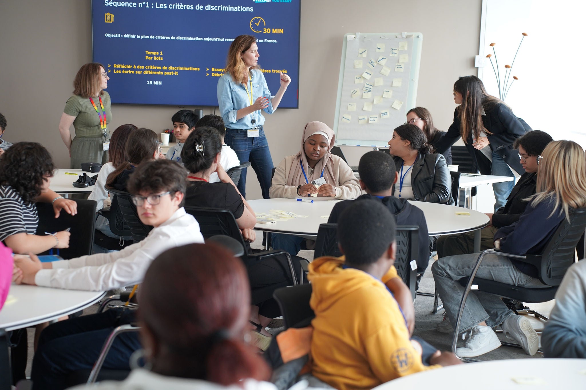 Atelier criteres discrimination avec discussion en groupe