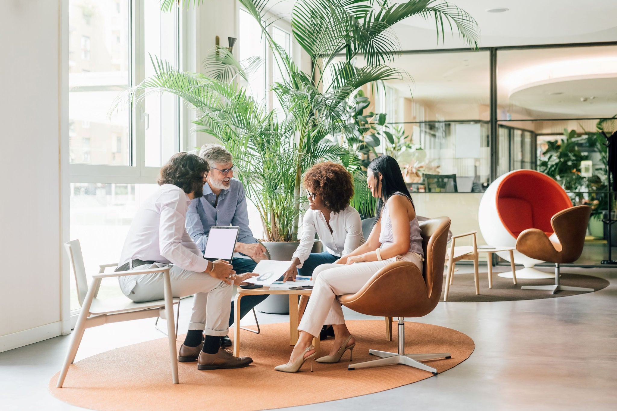 people sitting on chair