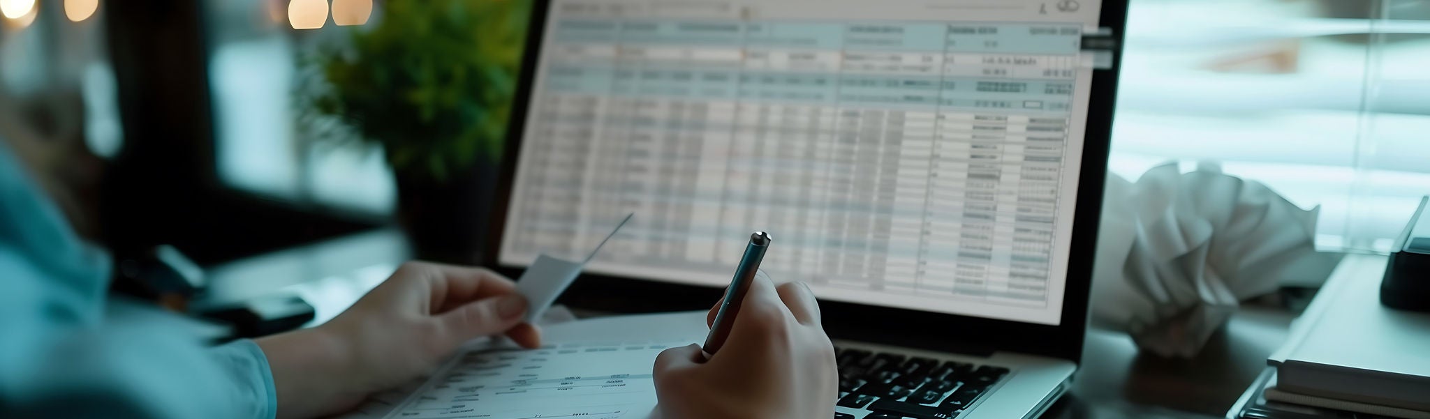 Tax concept. Person filling personal income tax return to pay taxes online