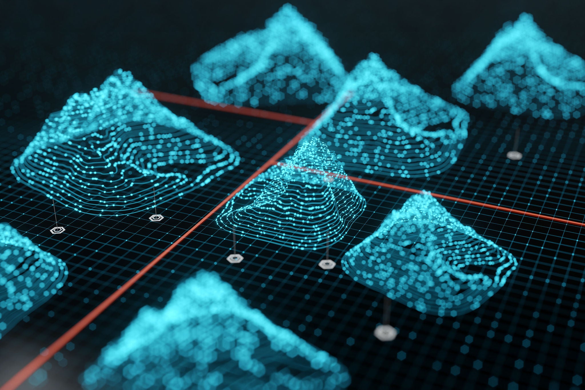 3d rendered image of topology structure map.