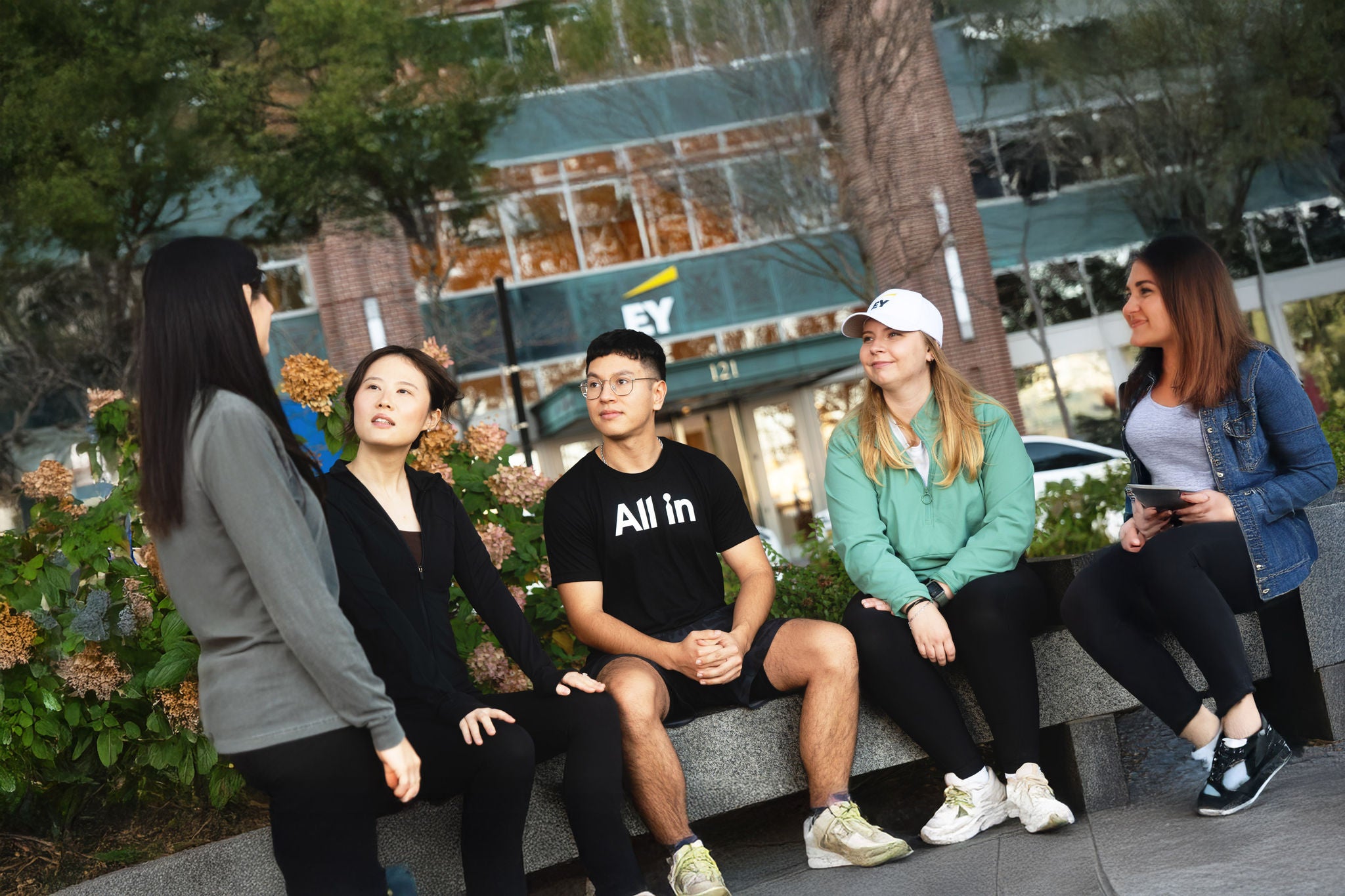 Male Female students all in