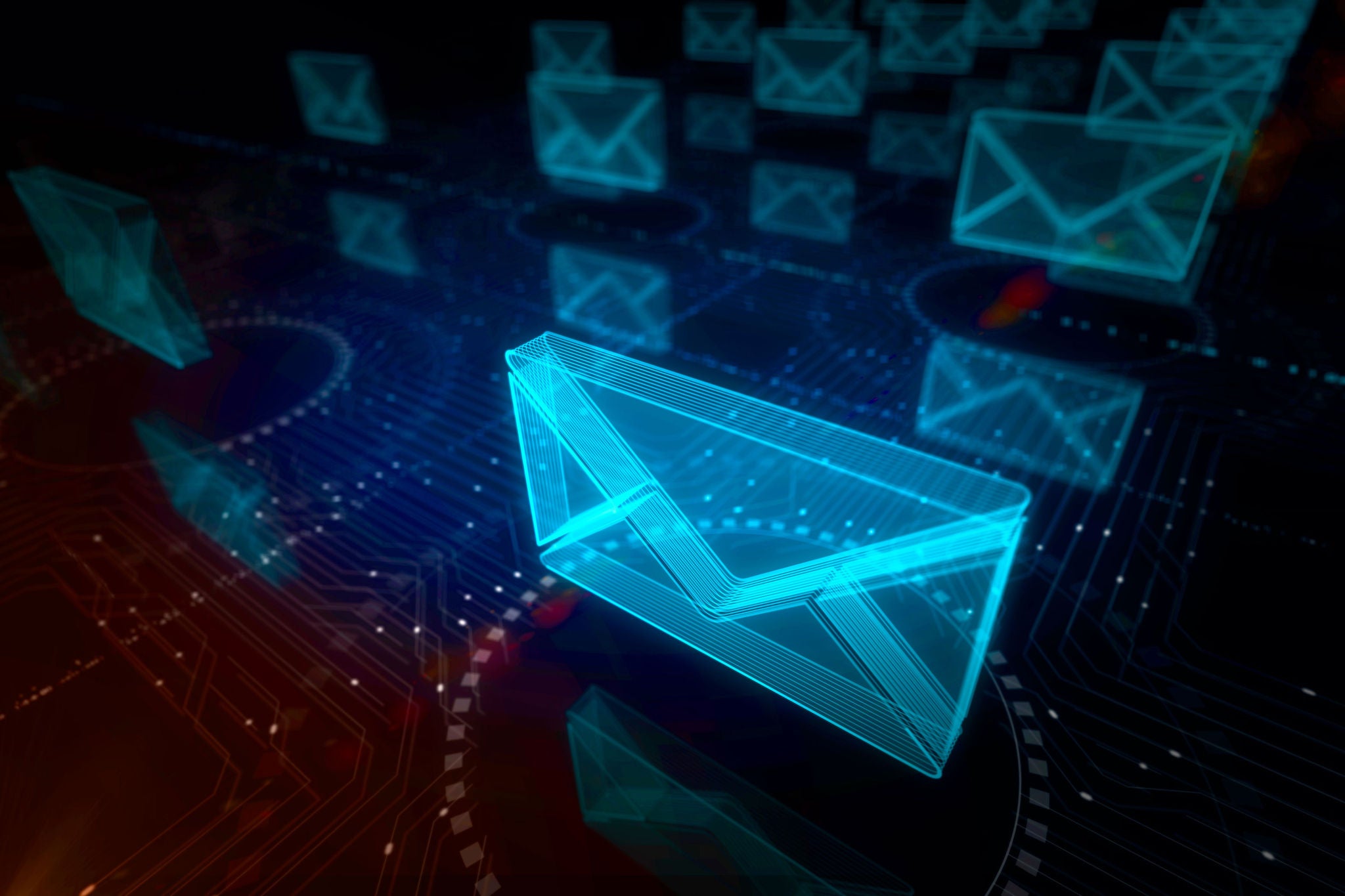 Envelope email and mail message symbol digital concept 3d illustration
