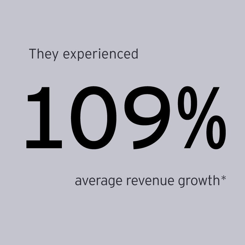 They experienced 105% average revenue growth