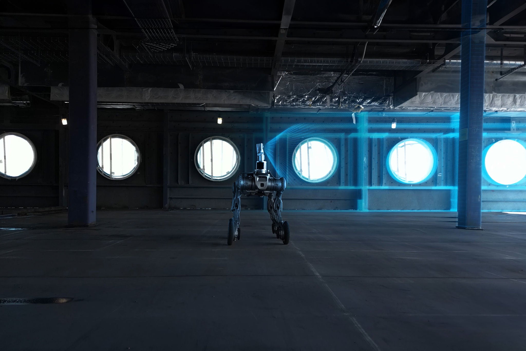 Industrial robot scanning