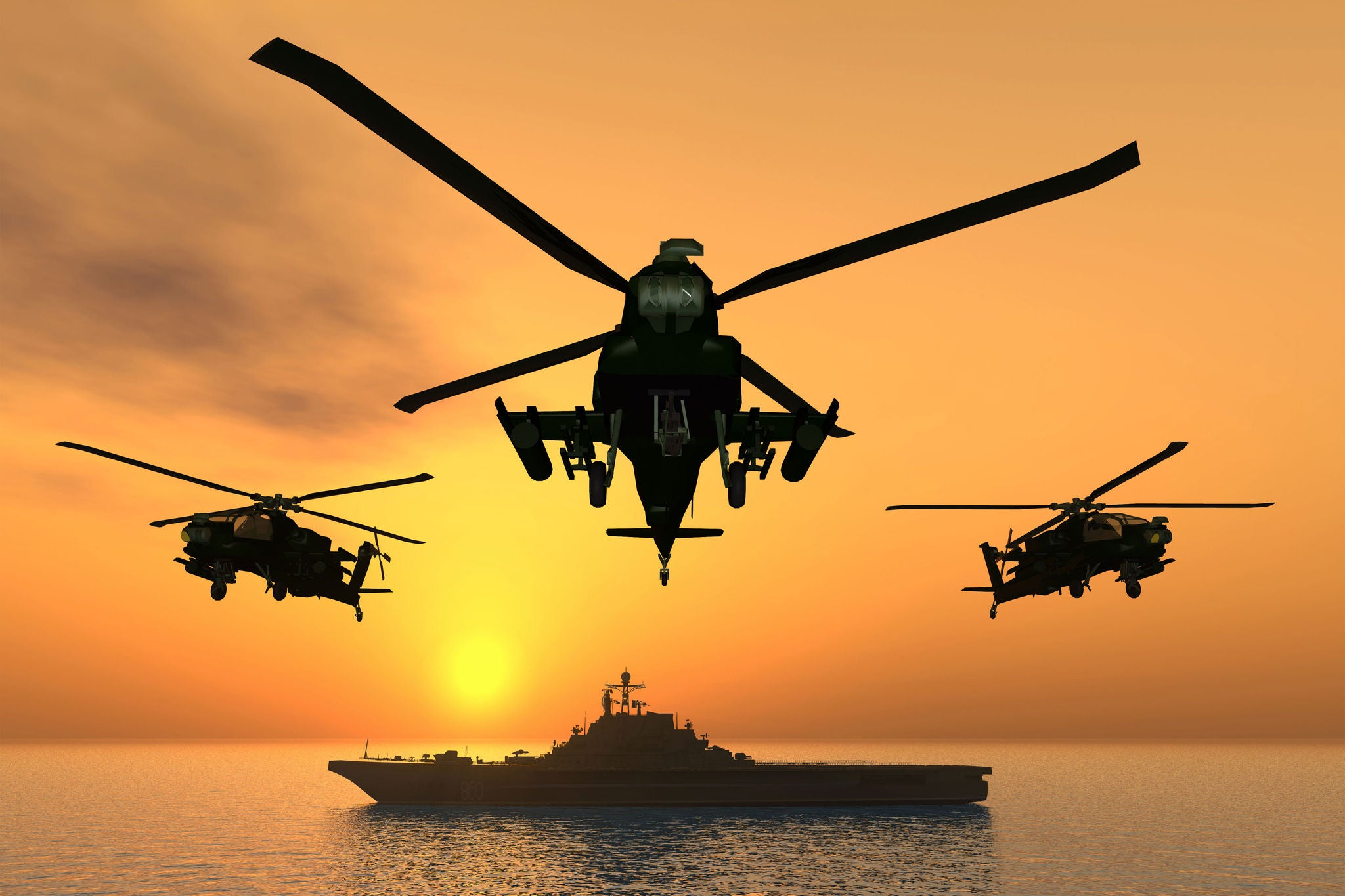 GCC illustration Helicopters Aircraft Carrier
