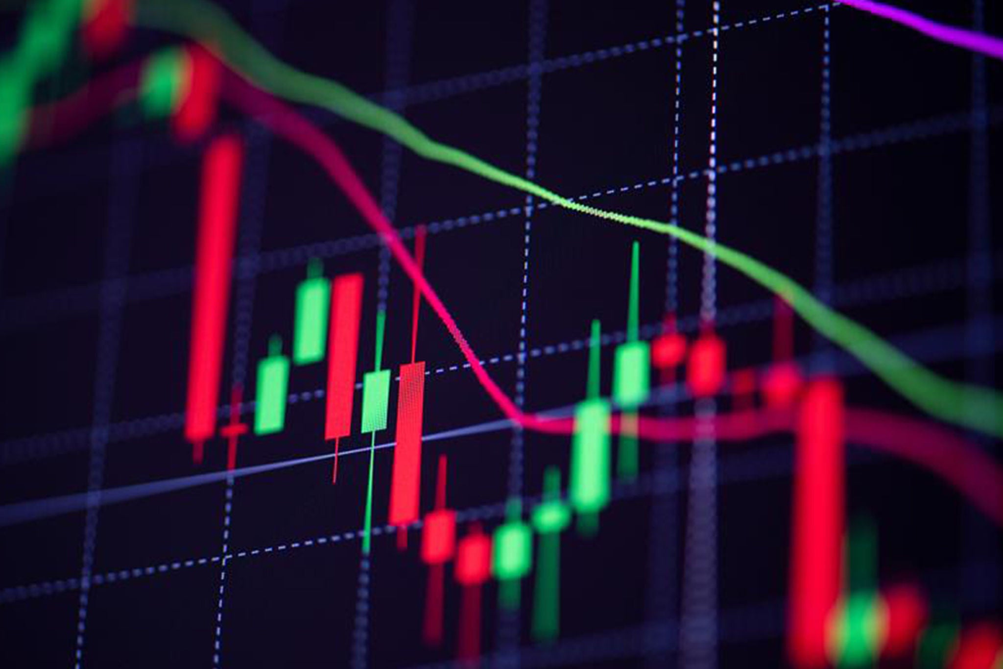 Bulletin board of a stock market