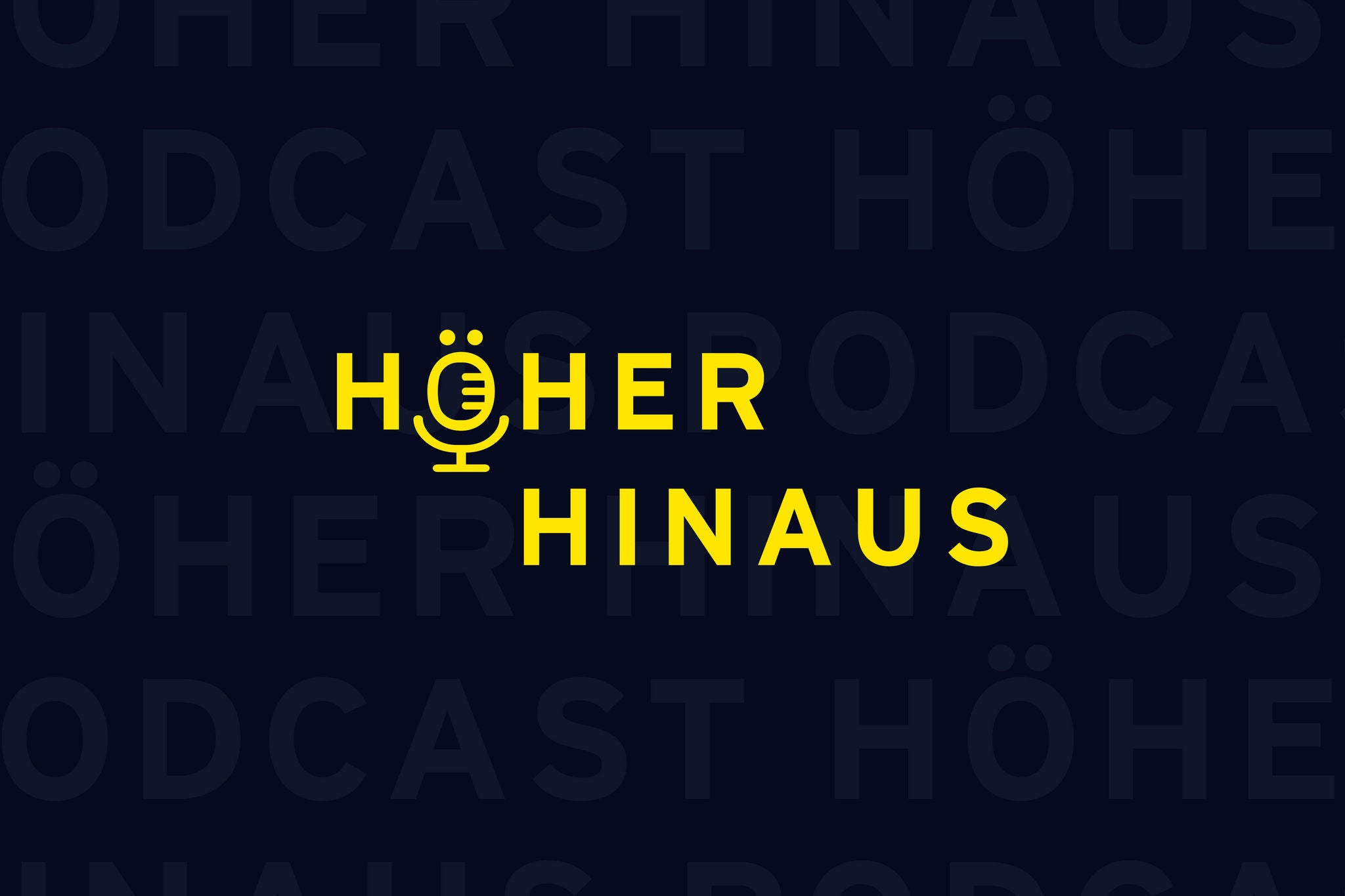 Höher hinaus Logo auf dunkelgrauem Hintergrund