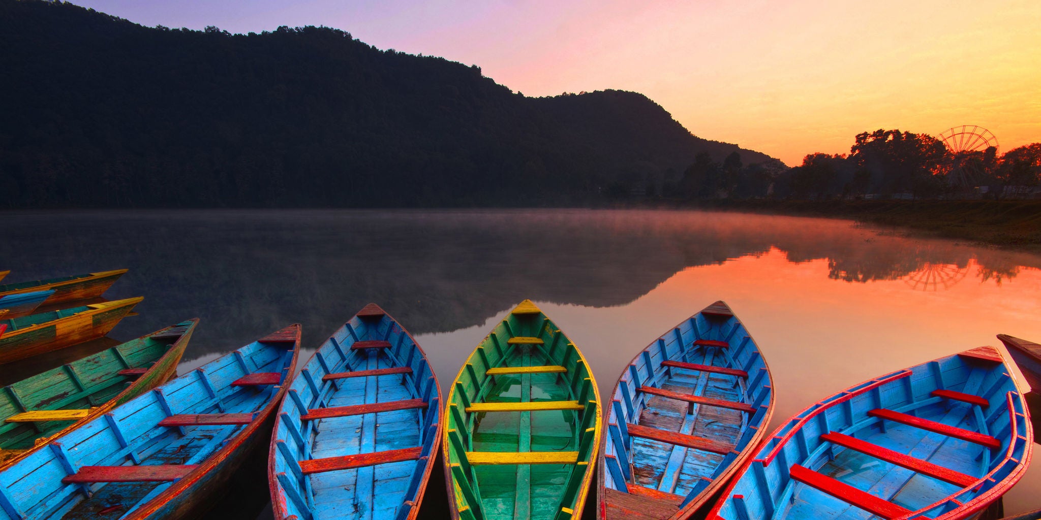 Colourful boats
