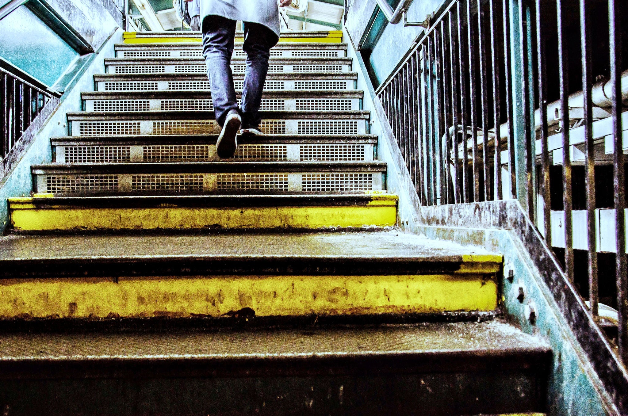 Person on stairs
