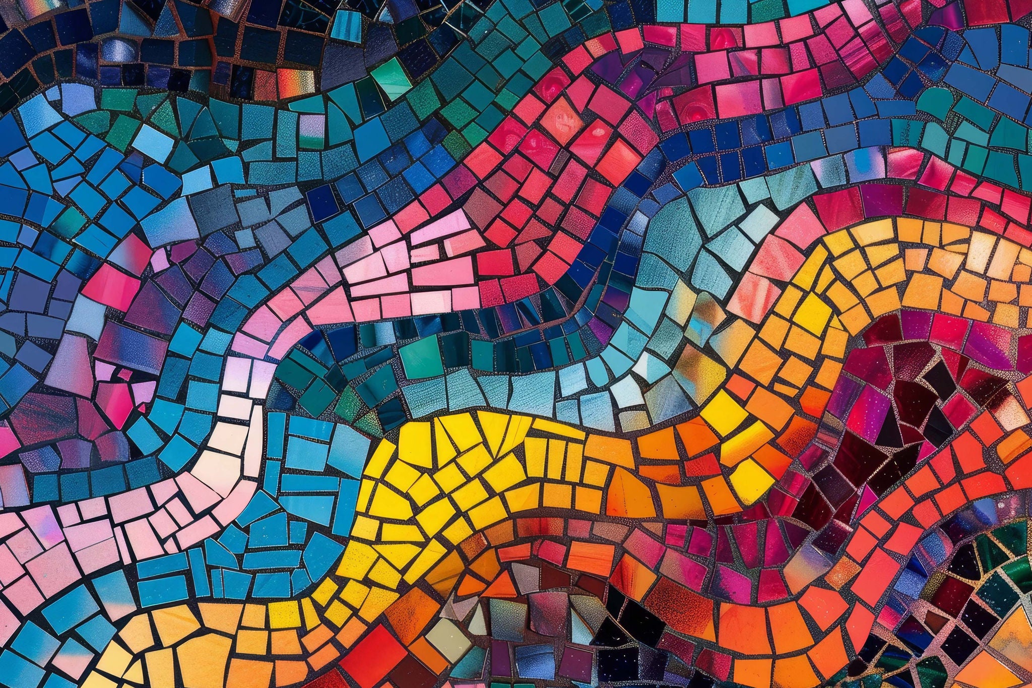 Abstract mosaic pattern