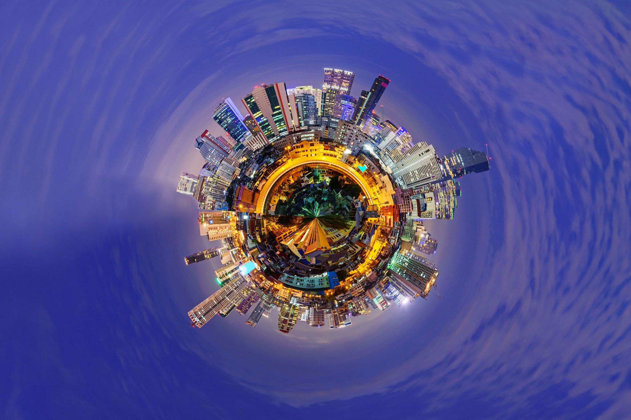 circle panorama of city / 360 panorama of city