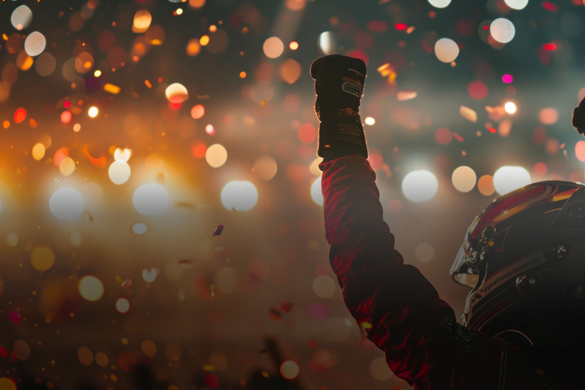 ey-race-car-driver-celebrating-the-win-in-a-race-against-bright-stadium-lights-and-confetti