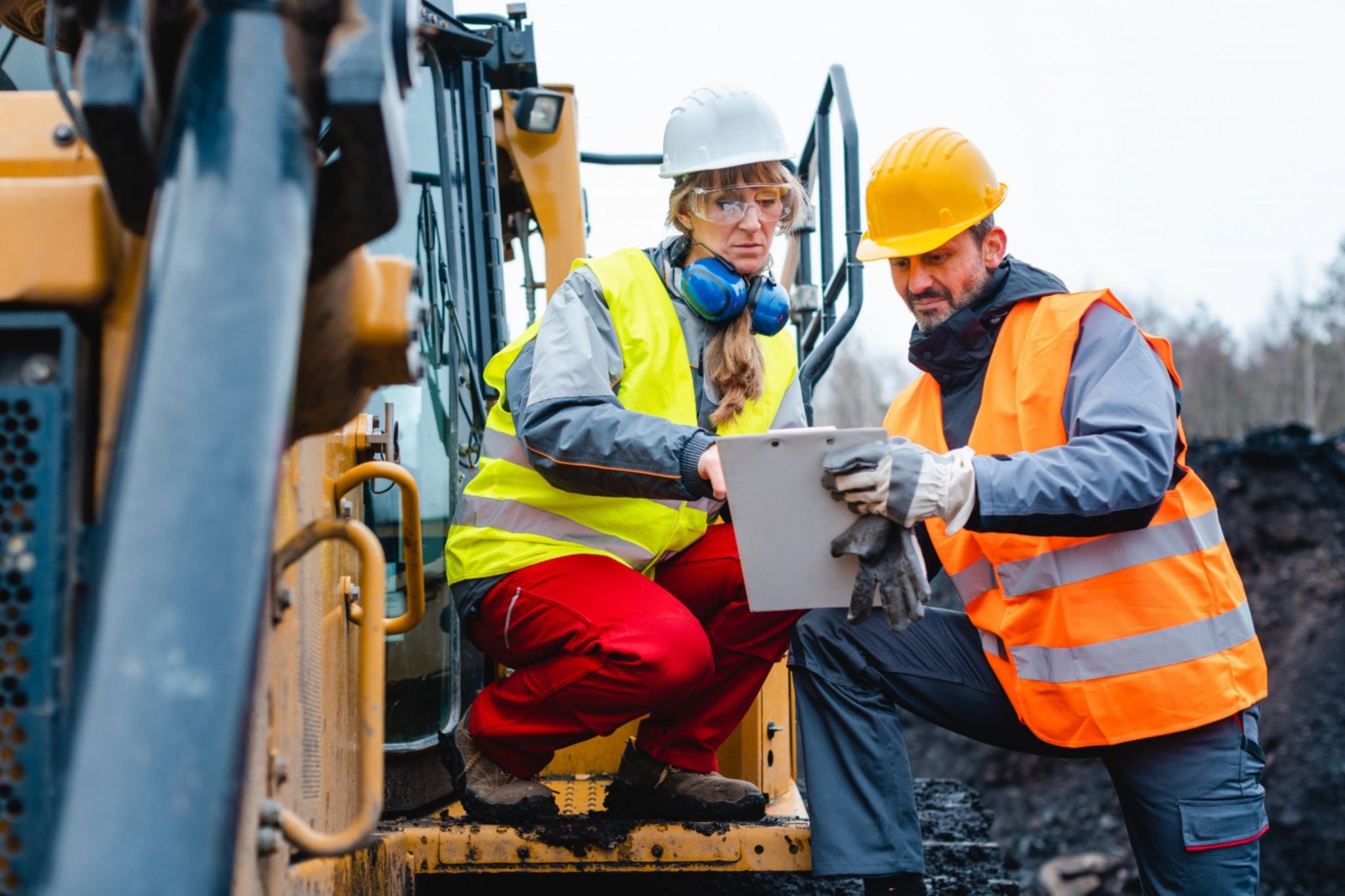 Workers working in construction site
