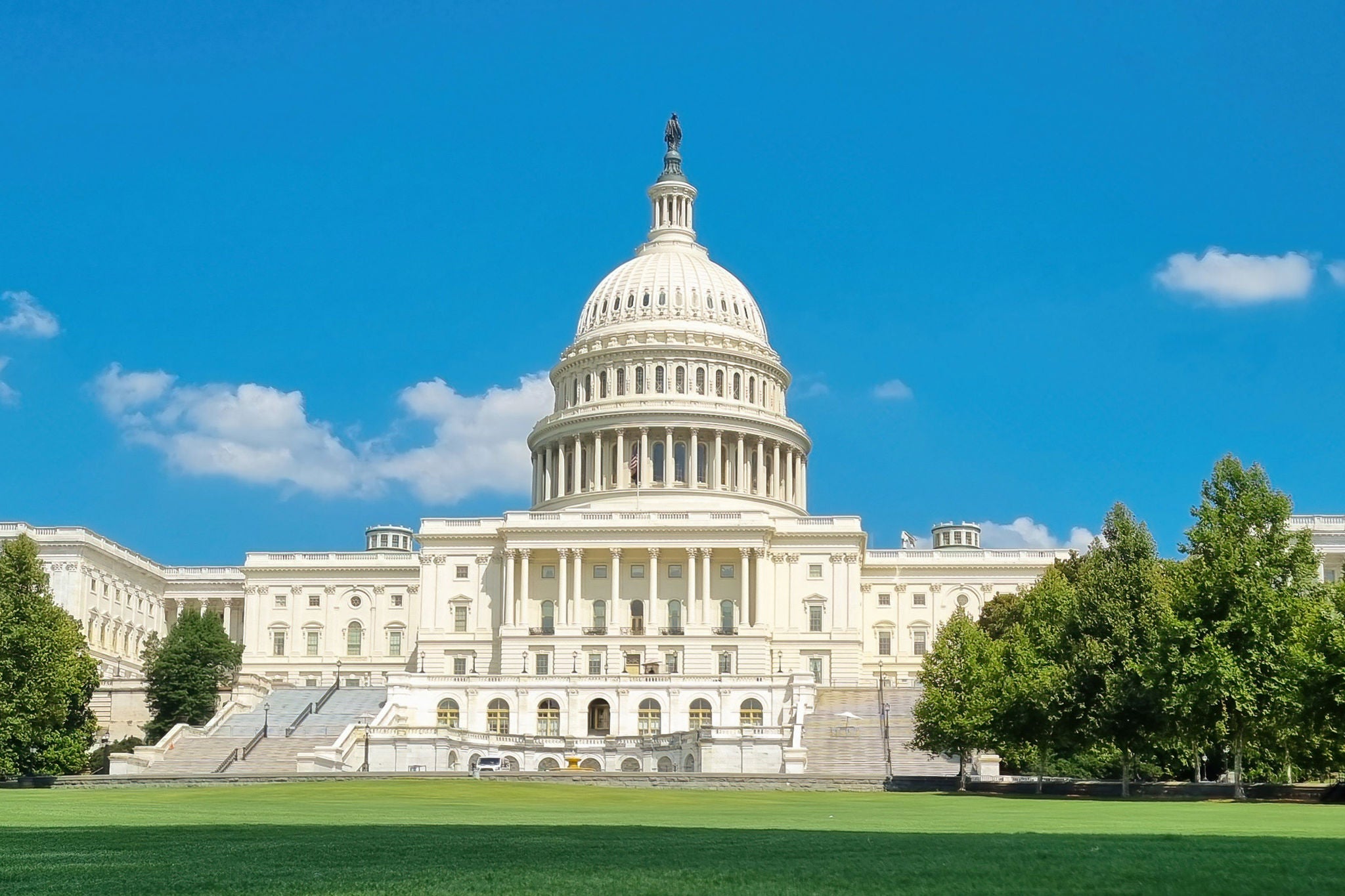 Front view of the Senate at Capitol Hill
