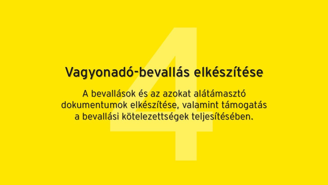 A vagyonadóval kapcsolatos EY-támogatás 4. pillére